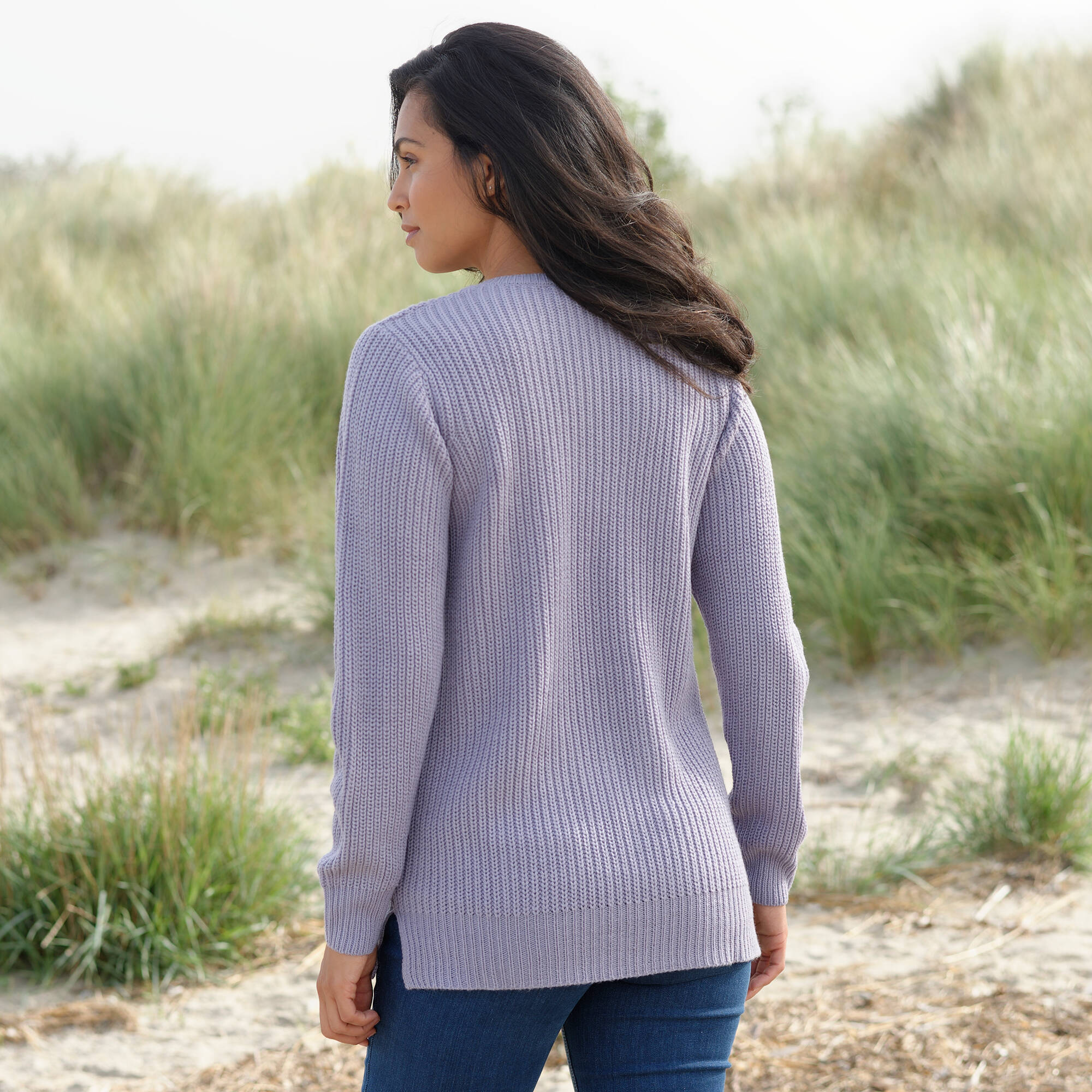 Pull Tunique J.Crew Femme Taille M - Col V, Poche Avant - Fil Super Doux