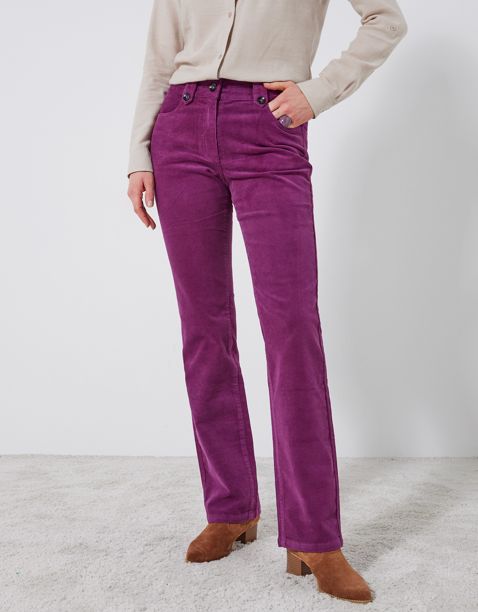 Pantalon droit velours c tel