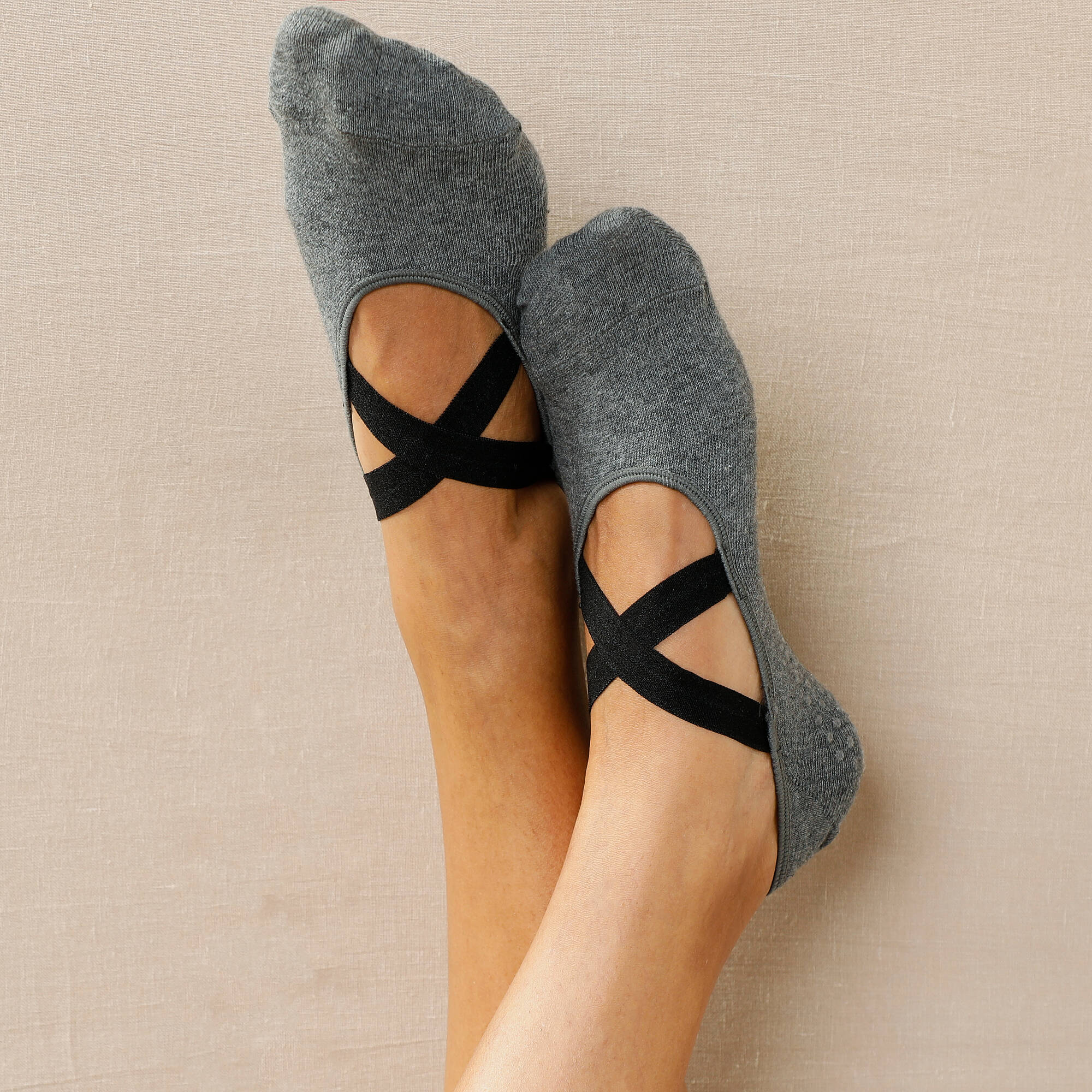 Chaussettes Ballerines Antidérapantes Spéciales Yoga - Lot De 2 - Blancheporte