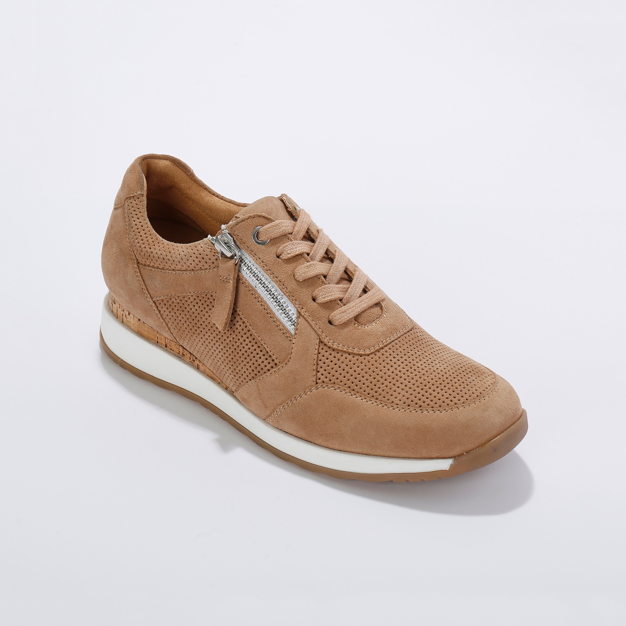 Baskets Zippées En Cuir Souple À Semelle Bimatière - Blancheporte