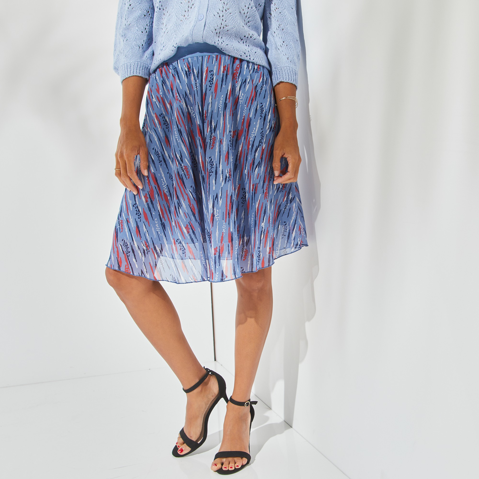 Jupe Courte Imprimé Ethnique, Voile - Blancheporte