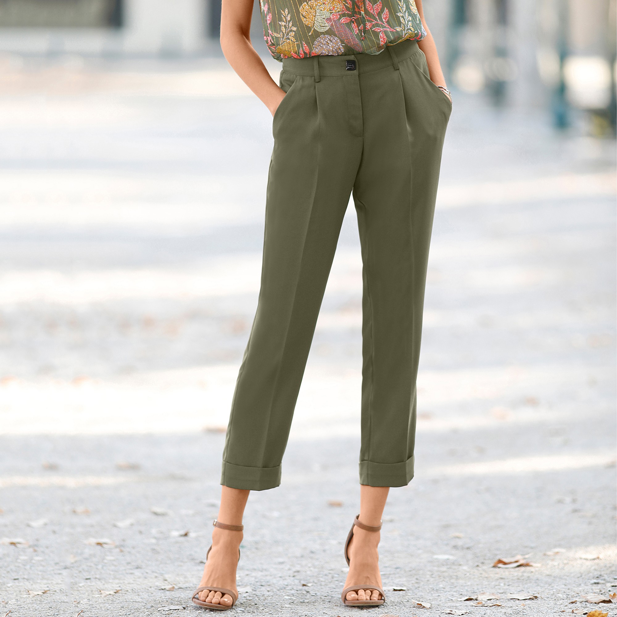 Pantalon fluide slim sale femme