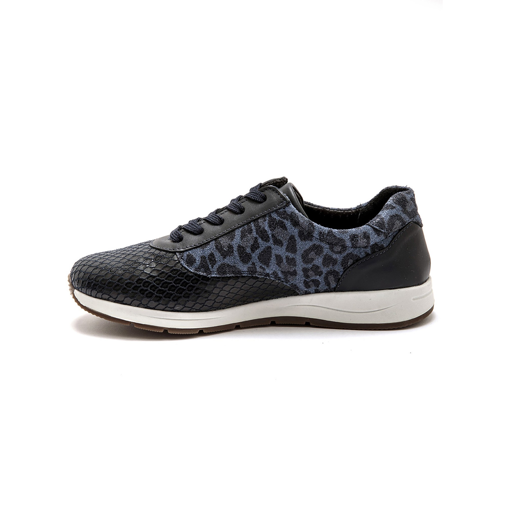 Derbies en cuir sp cial Hallux valgus imprim bleu Blancheporte