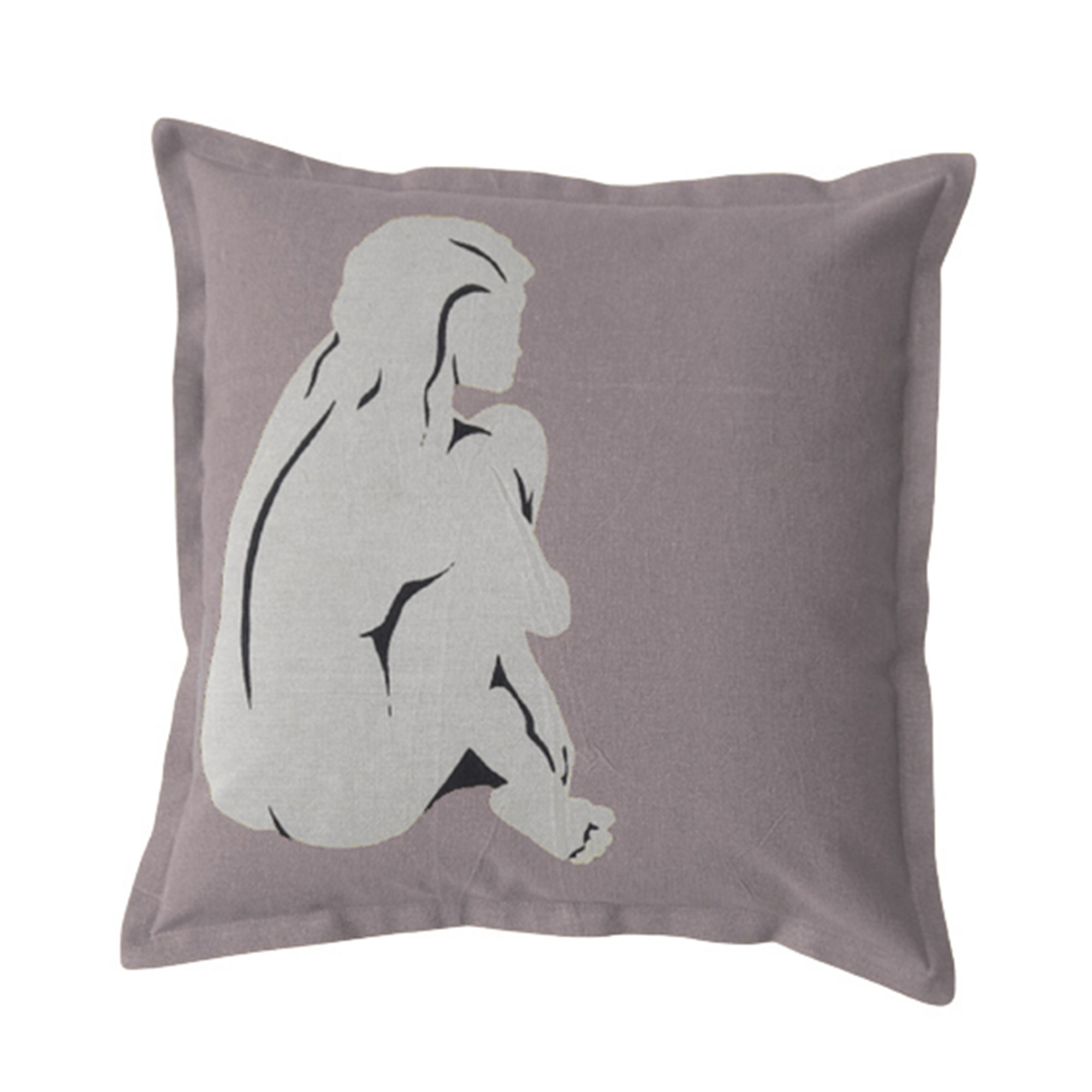 Coussin Imprimé Femme Assise De Dos - Blancheporte