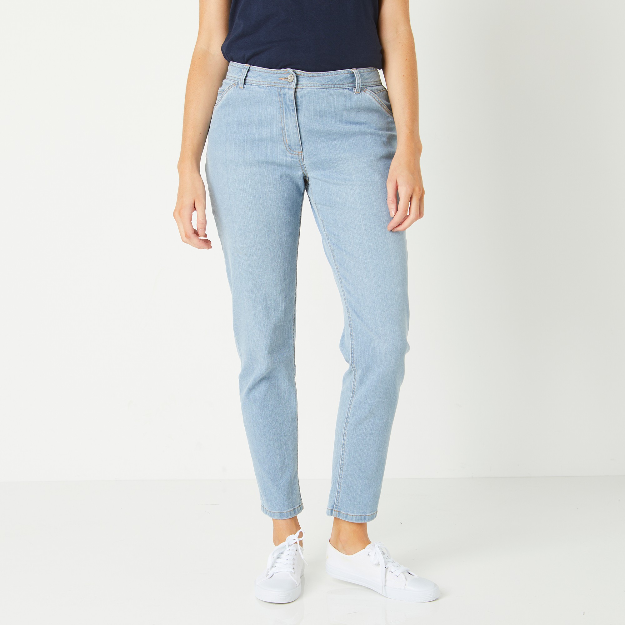 Pantalon Mom, Denim Stretch - Blancheporte