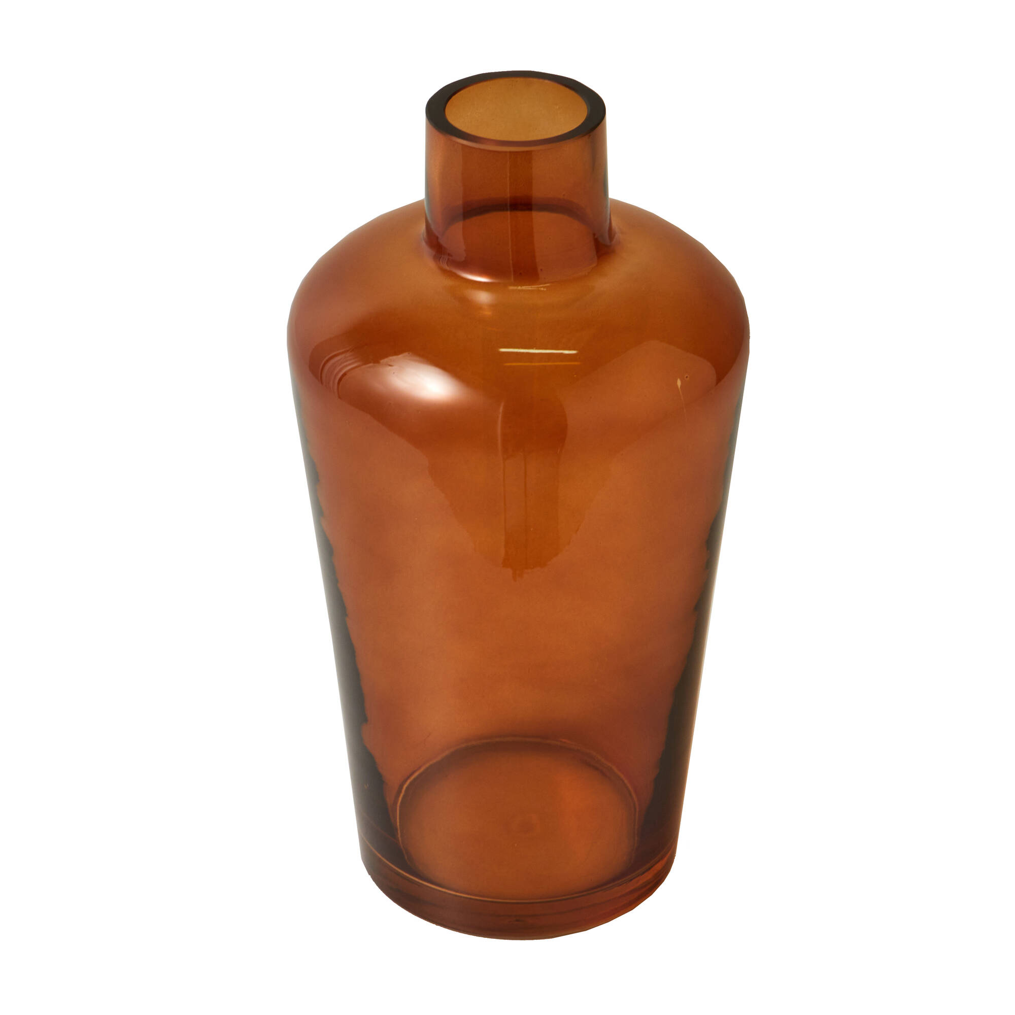 Vase Lisse En Verre Ambré - Blancheporte