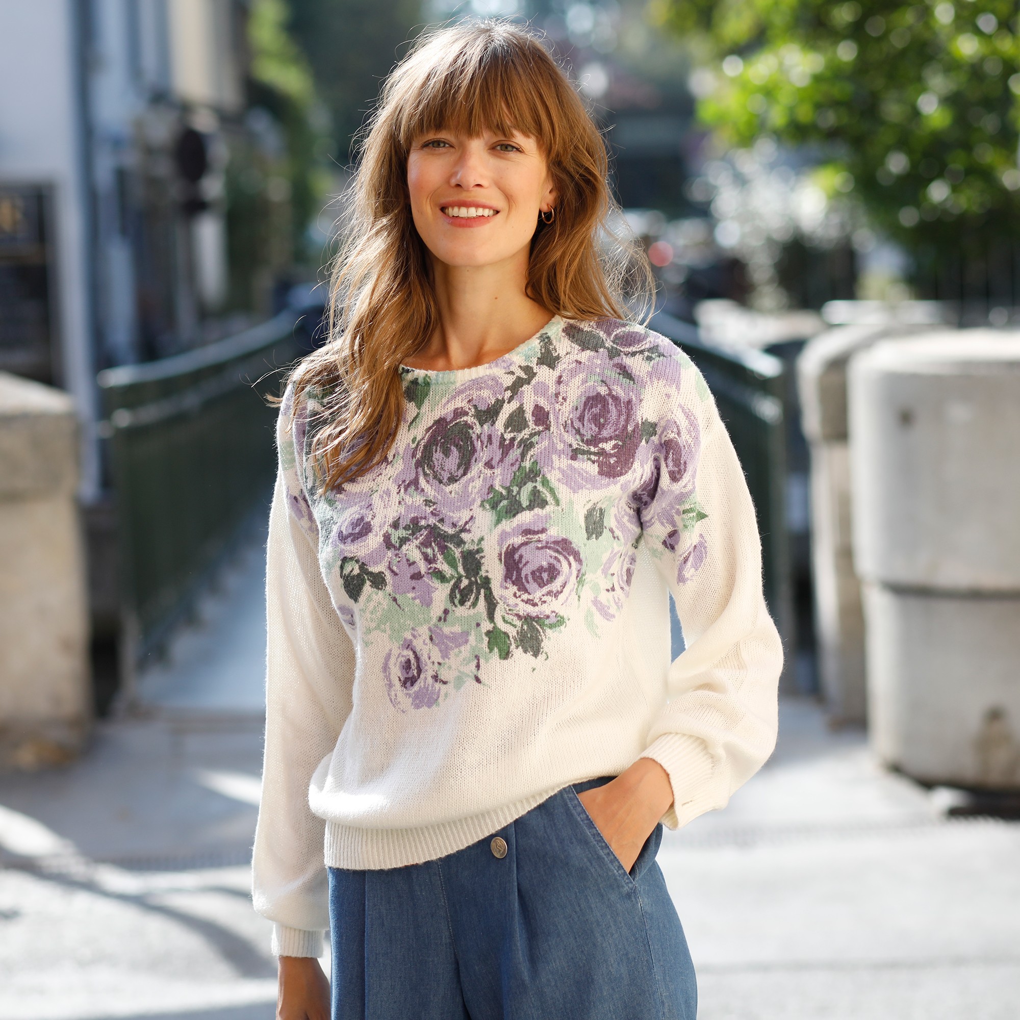 Pull Imprimé, Toucher Mohair - Blancheporte
