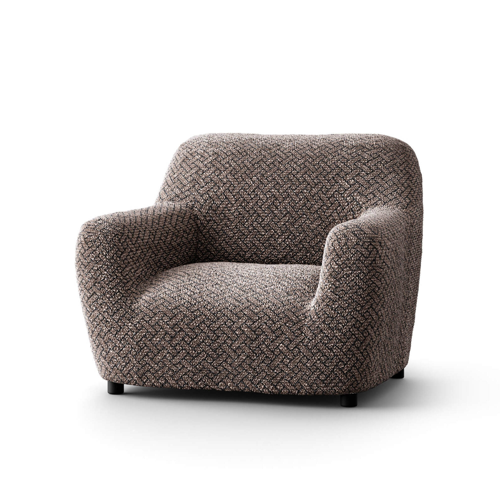 Housse bi-extensible microfibre gaufrée graphique pour fauteuil et canapé - Blancheporte