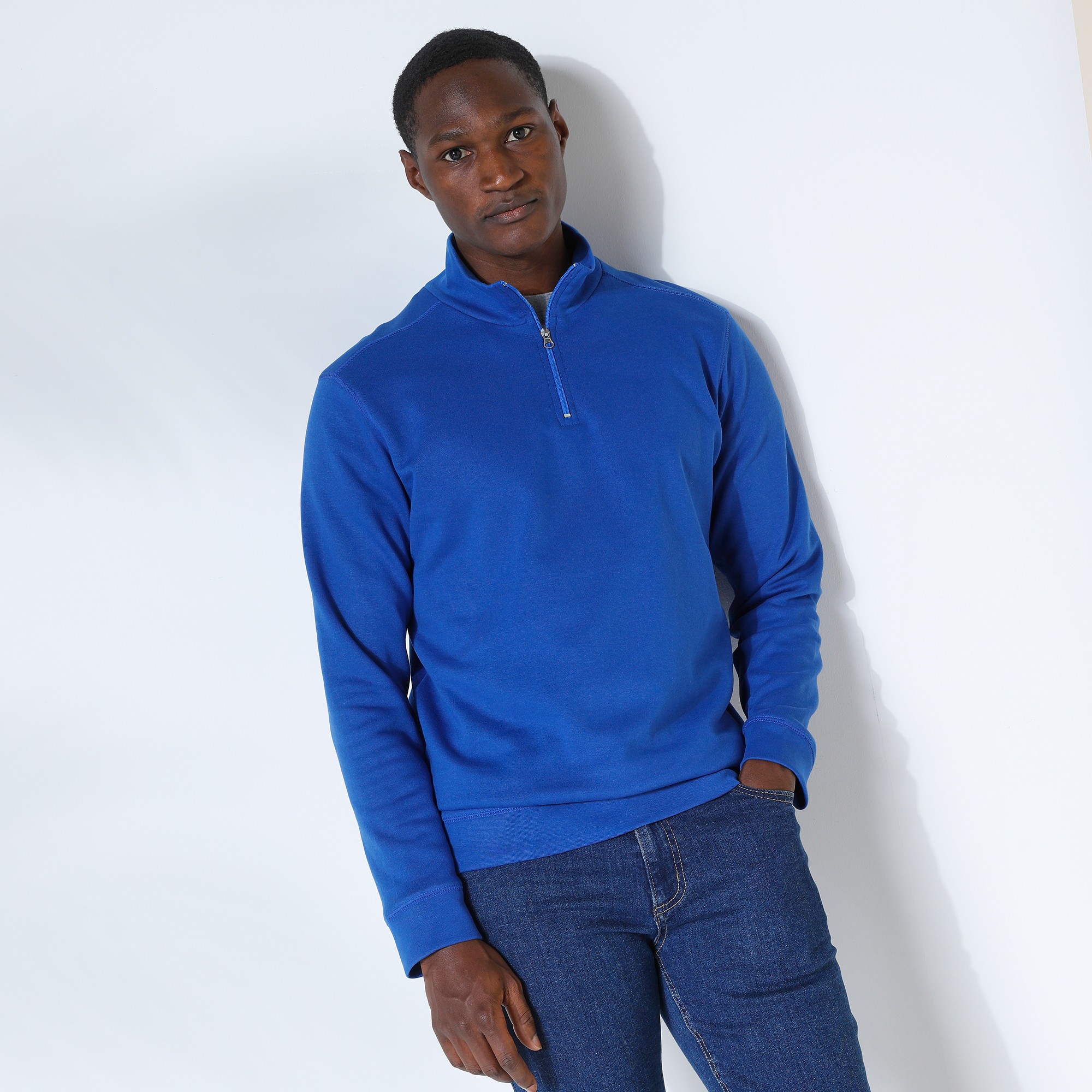 Sweat Molleton Col Camionneur Zippé - Blancheporte