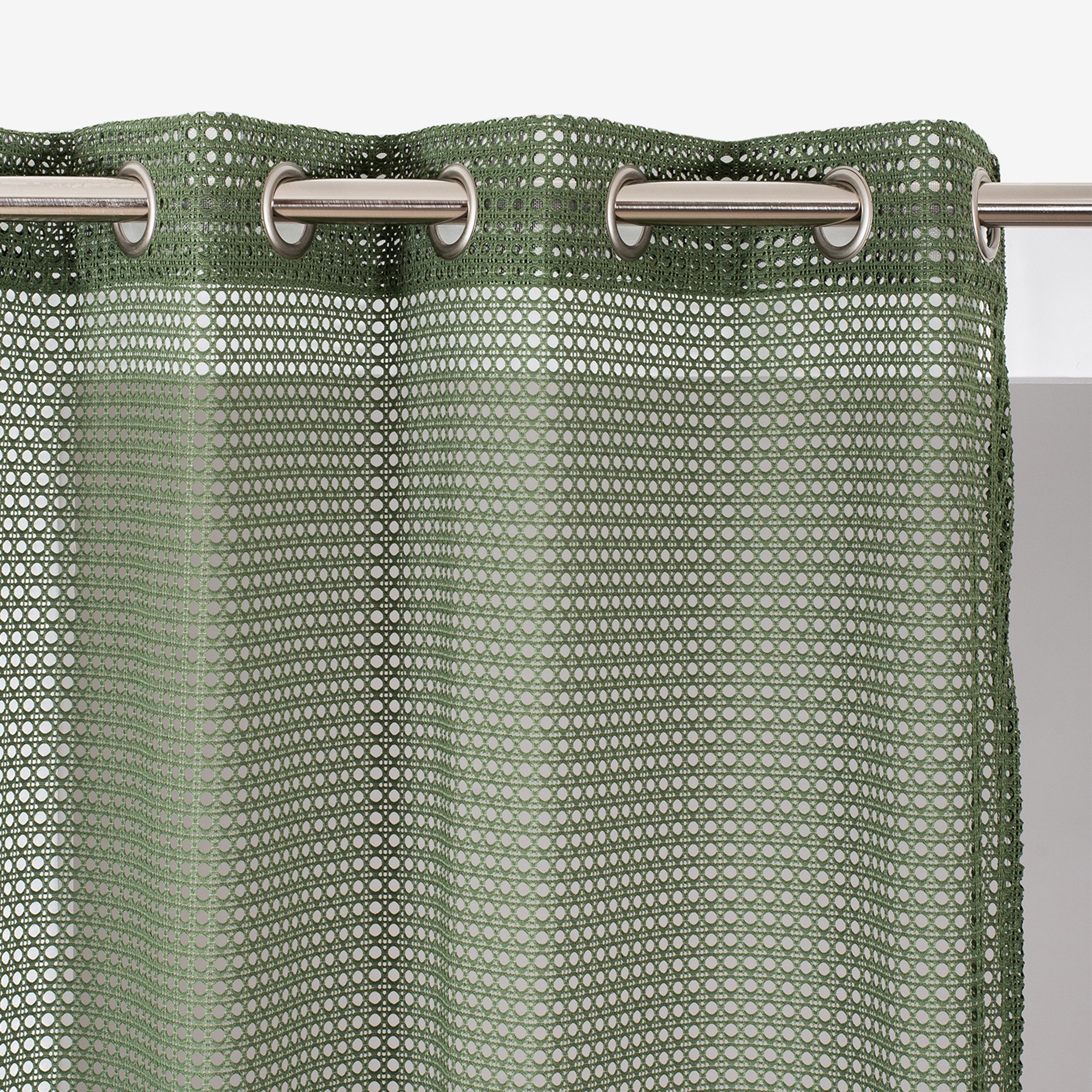 Rideau Panneau Brodé Effet Cannage - Blancheporte