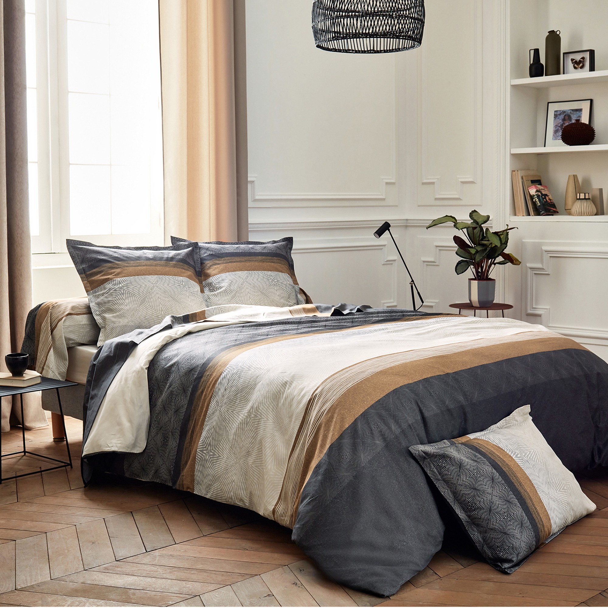 Linge De Lit Tiago Satin De Coton Imprimé - Blancheporte