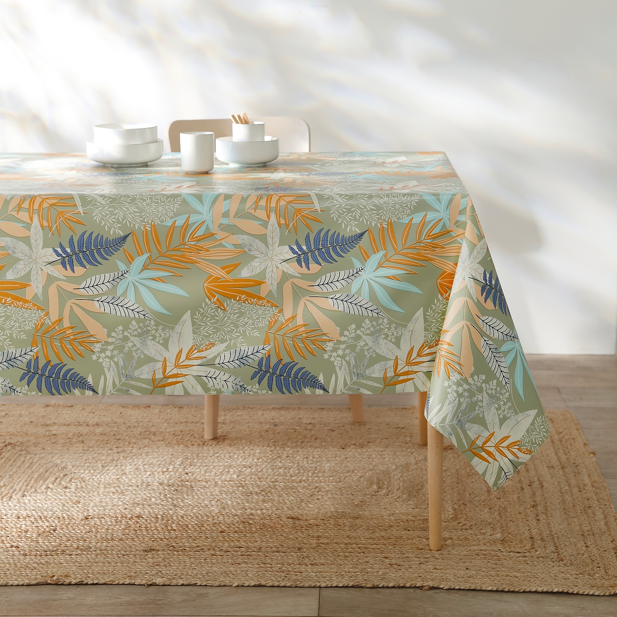 Nappe Toile Cirée Imprimée Feuillages - Blancheporte
