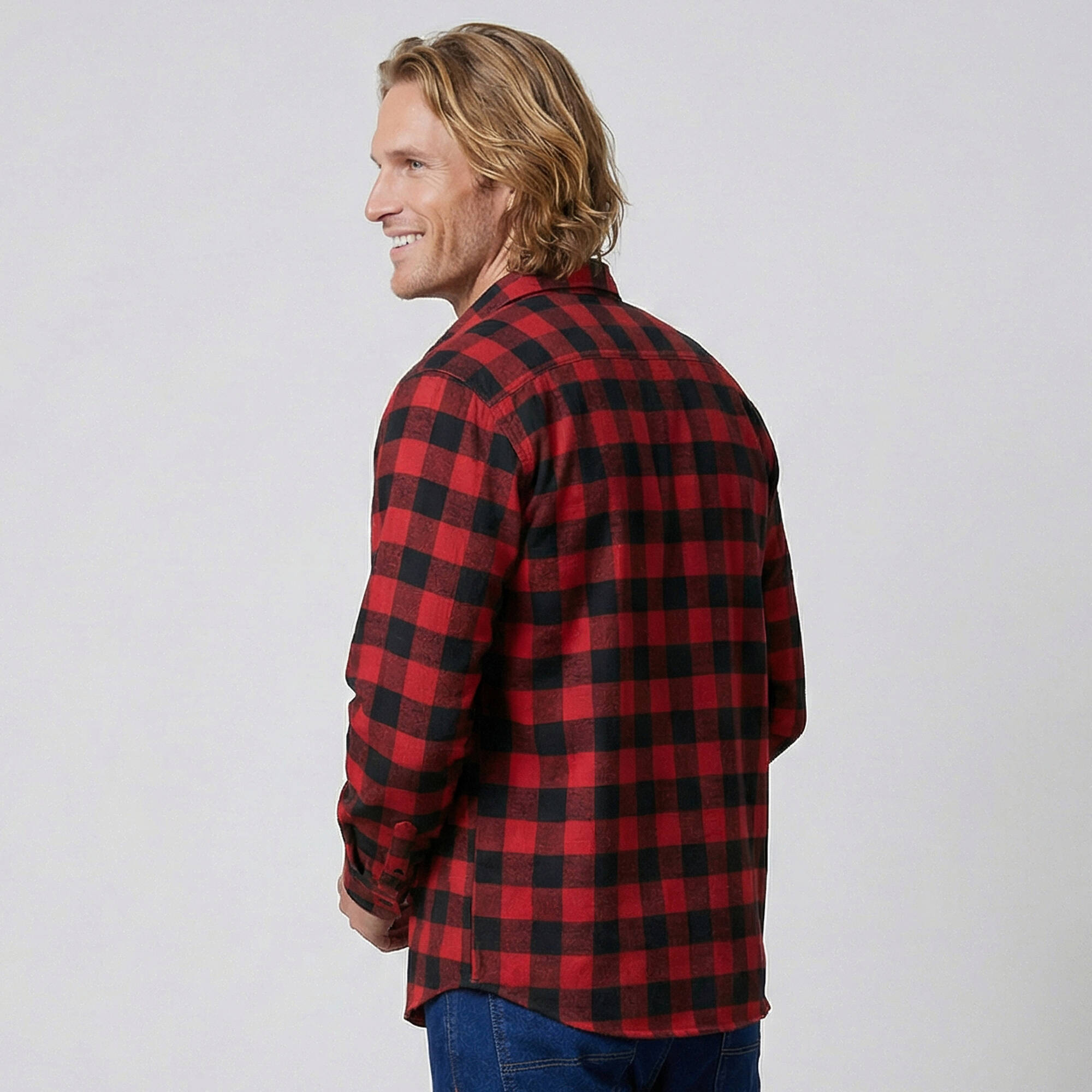 Chemise En Flanelle à Carreaux LL Bean - Rouge - Taille M Homme - Occasion Super état