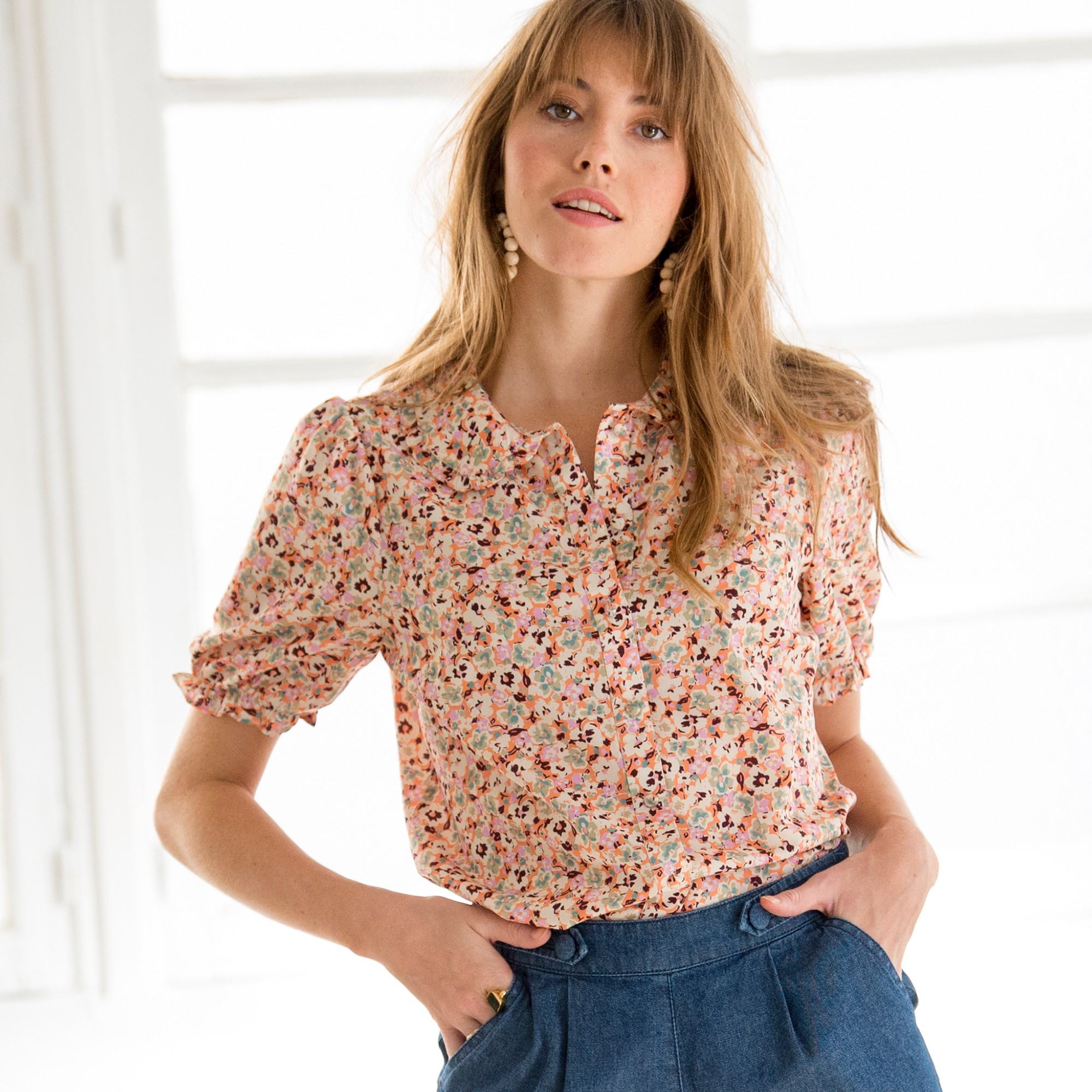 Chemisier Col Claudine Imprimé - Blancheporte