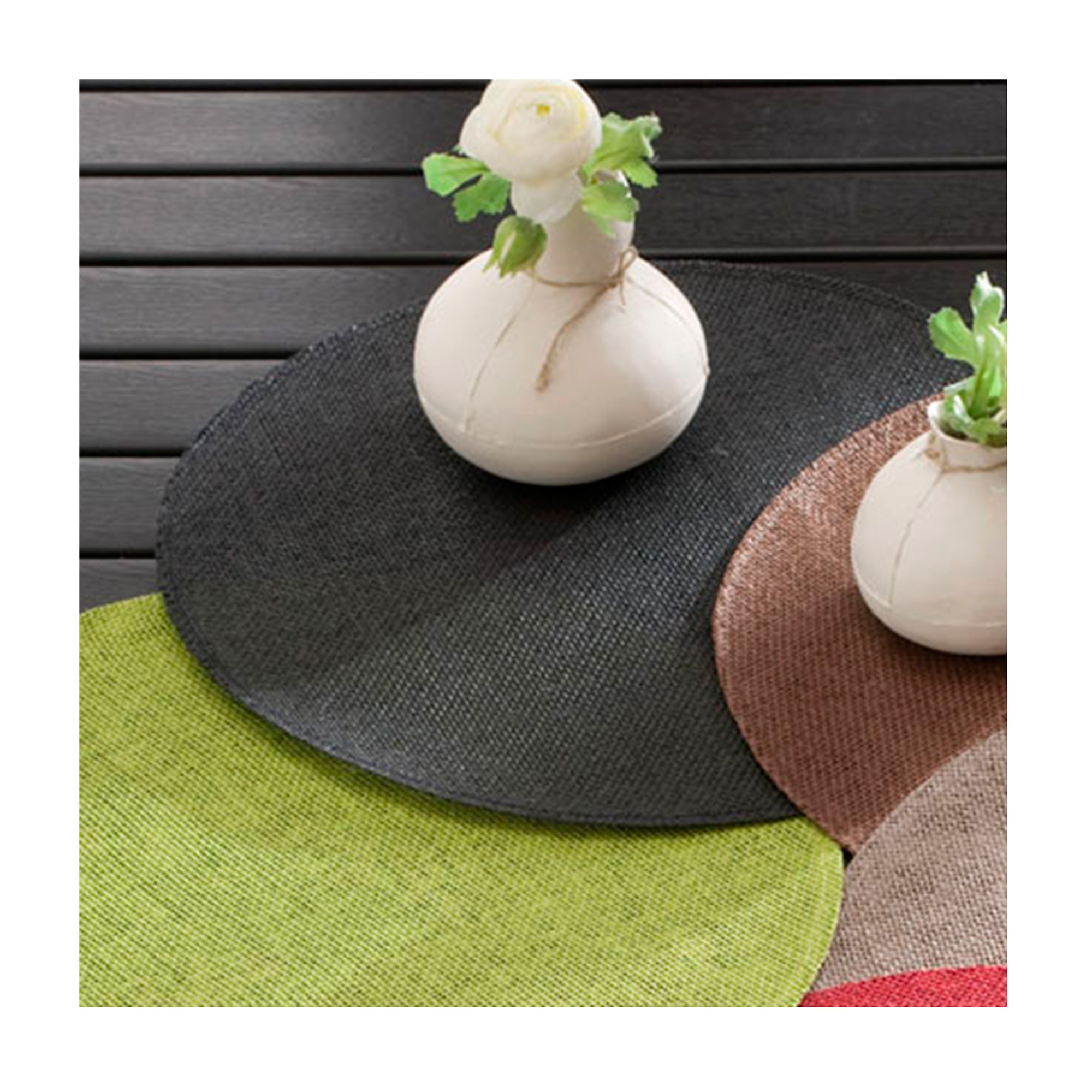 Set De Table Rond Bambou - Lot De 4 - Blancheporte