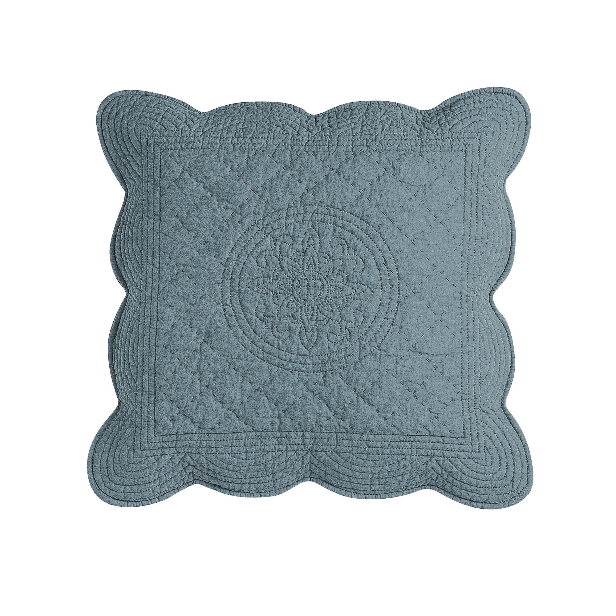 Housse Coussin Unie Style Boutis Cassandre - Blancheporte