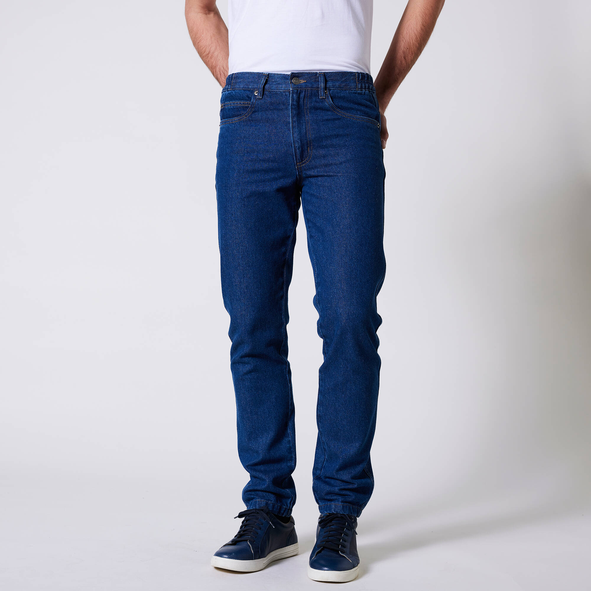 Jean droit ceinture lastique cts - L28 - Blancheporte 40$
