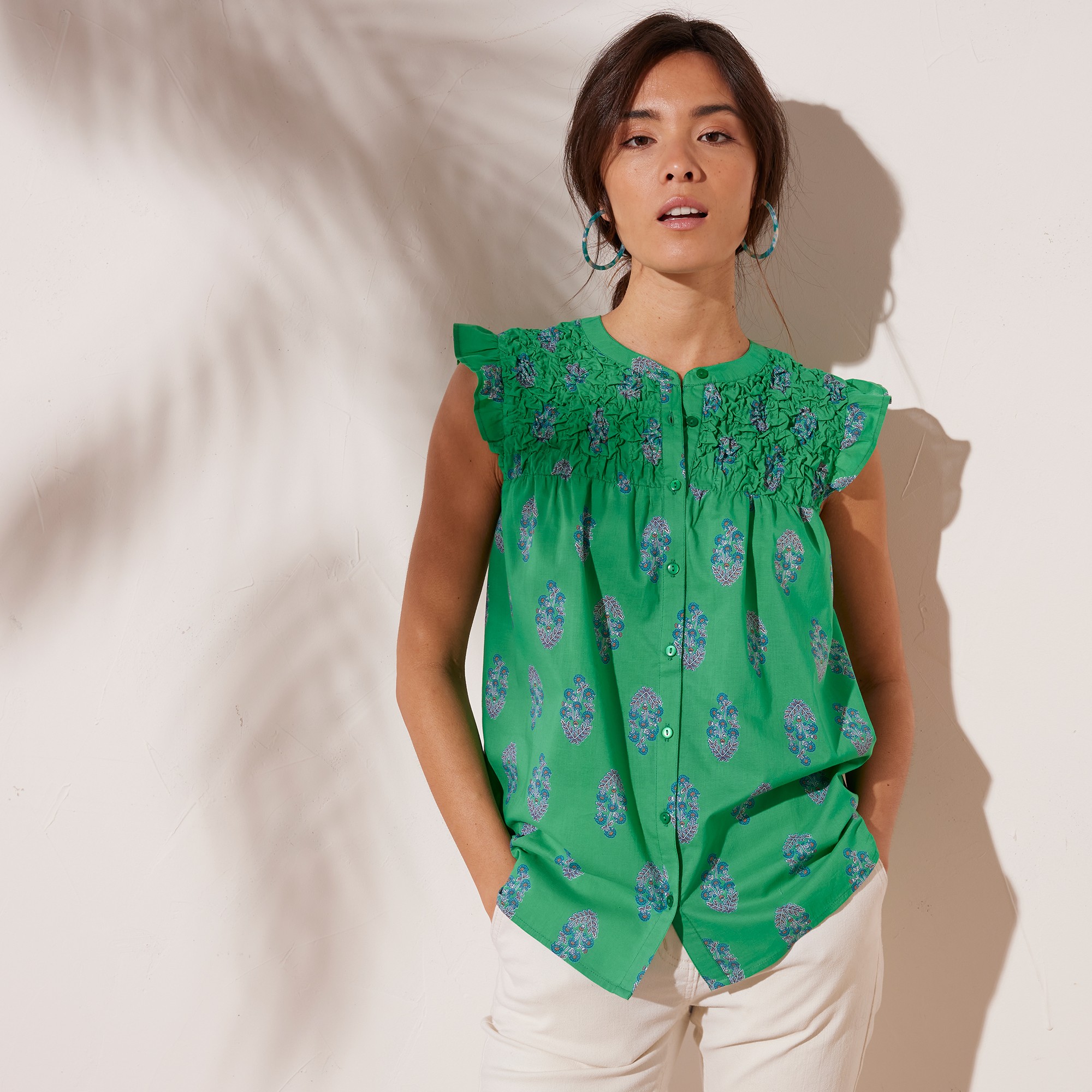 Chemisier Smocké Imprimé - Blancheporte