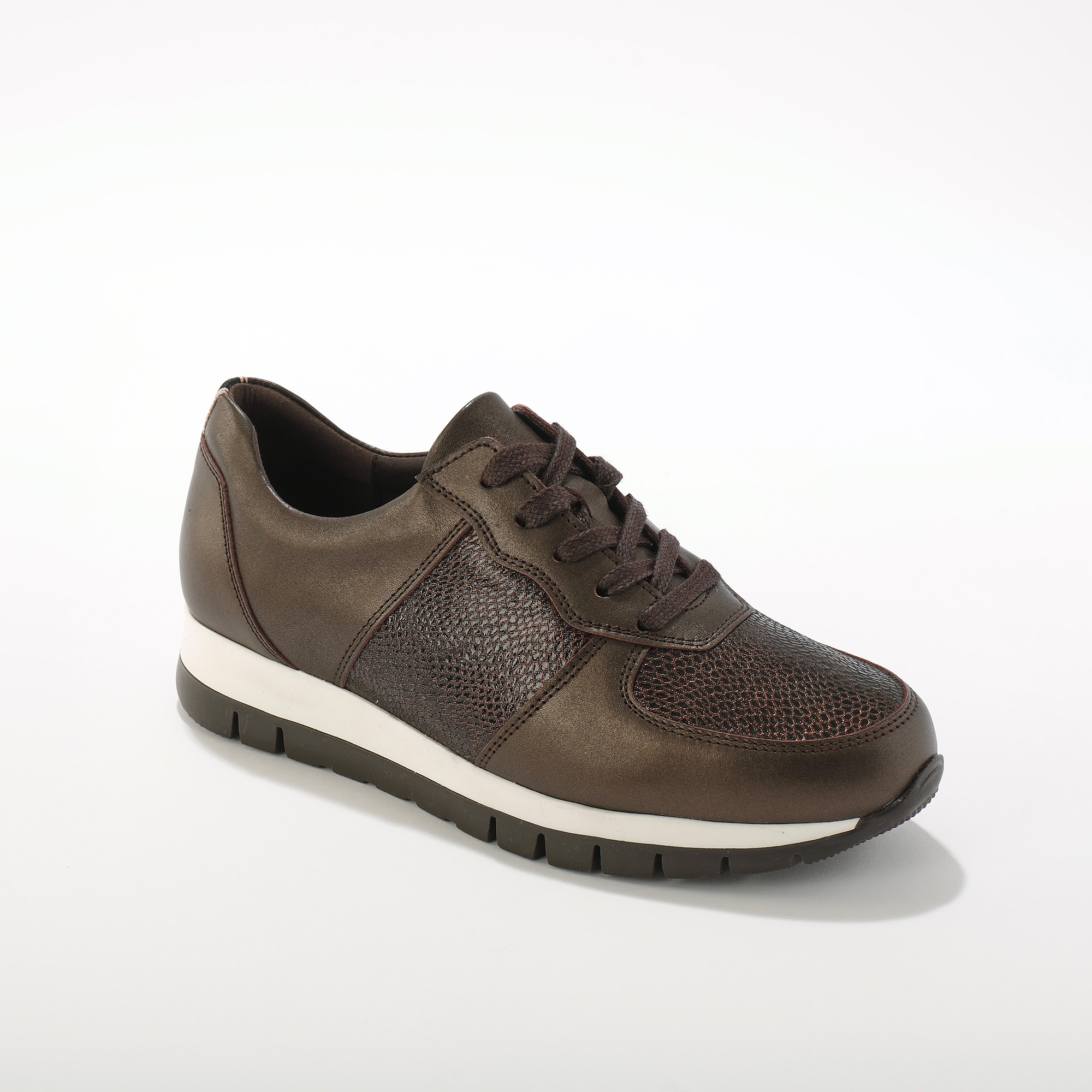 Basket À Lacets En Cuir - Blancheporte