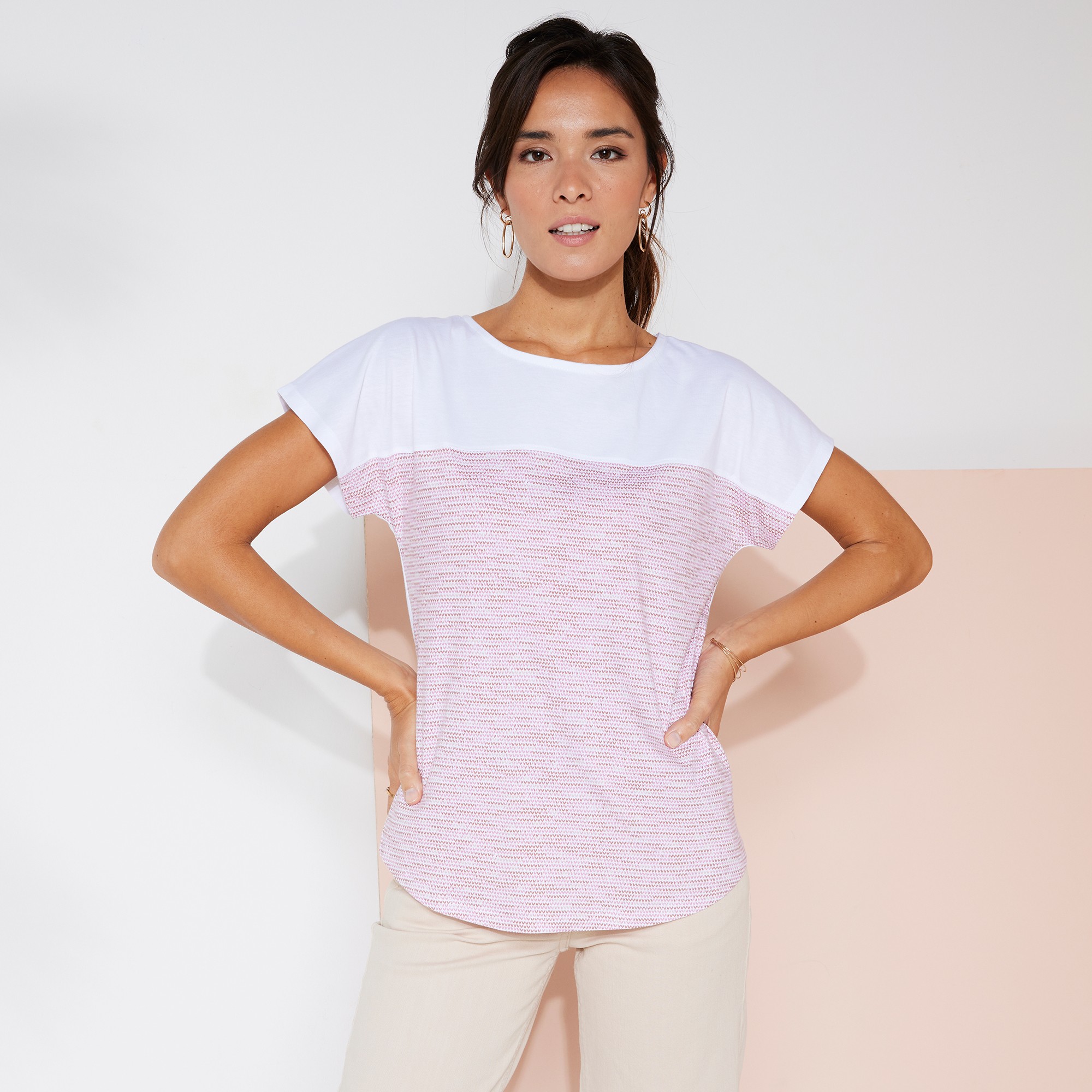 T-shirt Imprimé Col Rond - Blancheporte