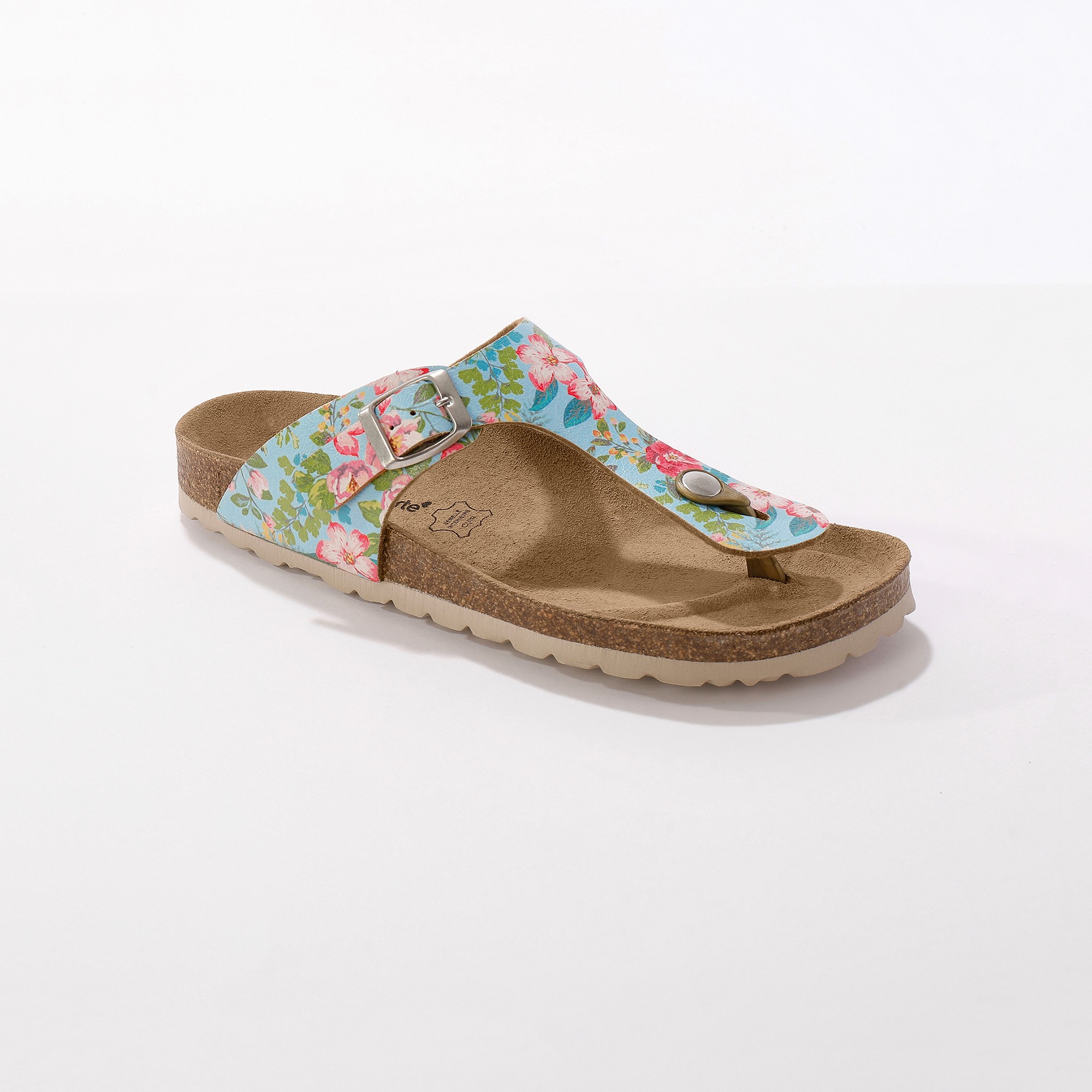 Sandales Entredoigts À Boucle Réglable - Turquoise - Blancheporte