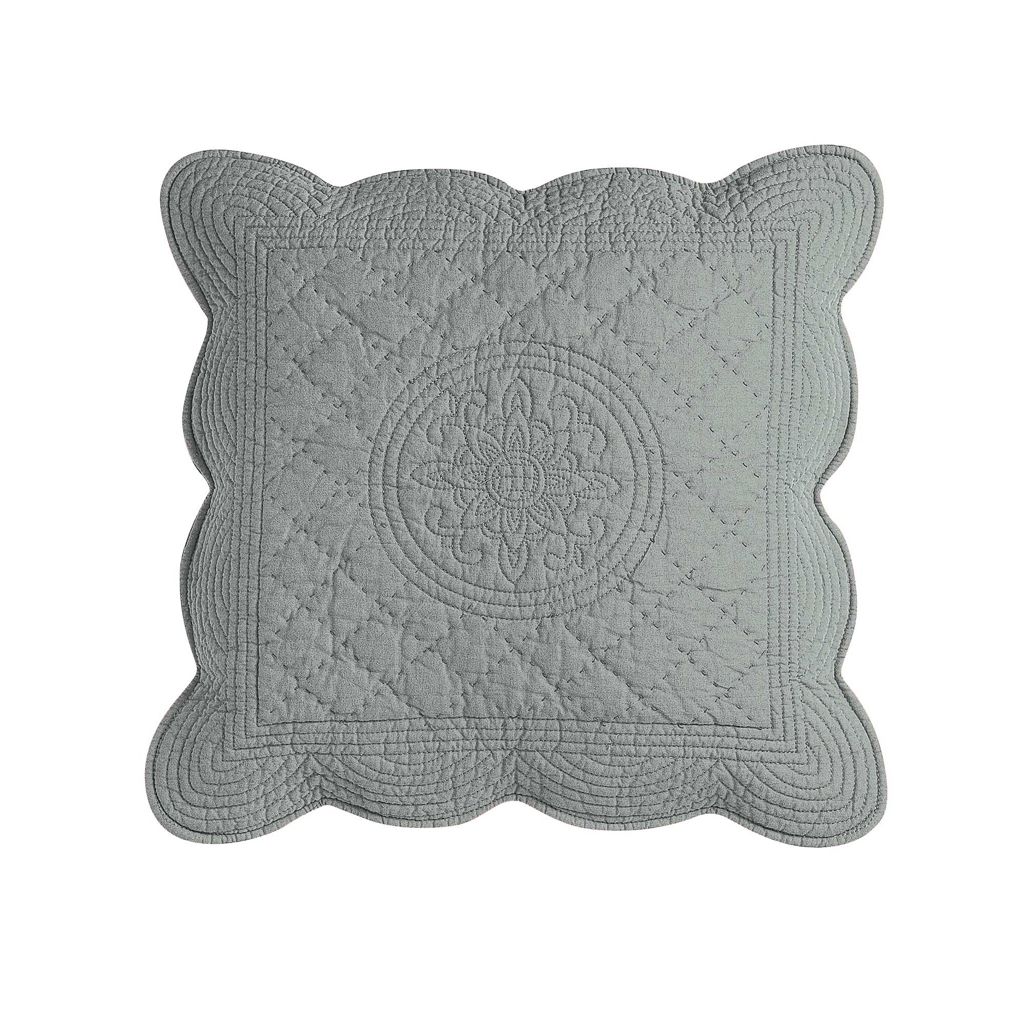 Housse Coussin Unie Style Boutis Cassandre - Blancheporte