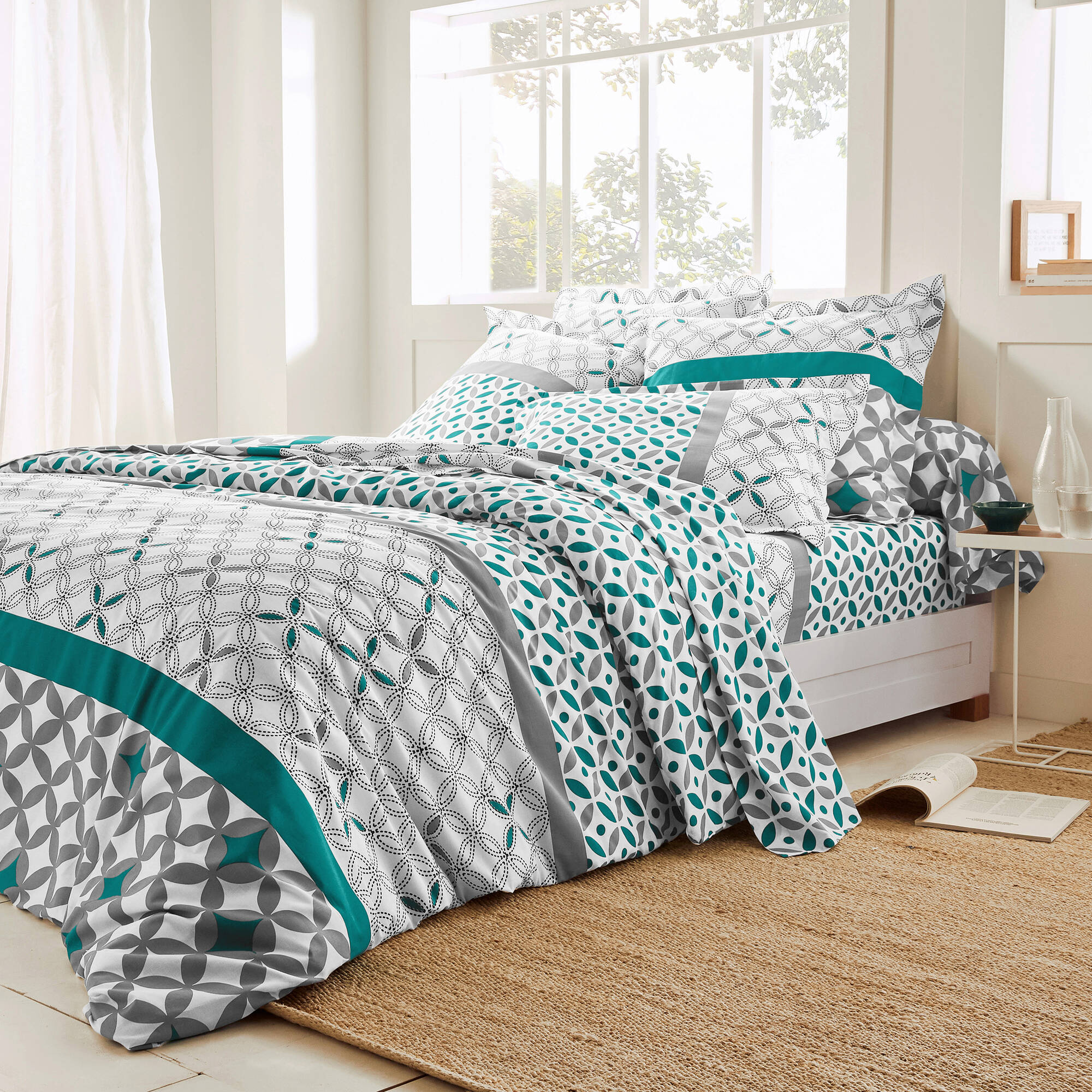 Linge de lit Marlow coton, imprimé géométrique - Blancheporte