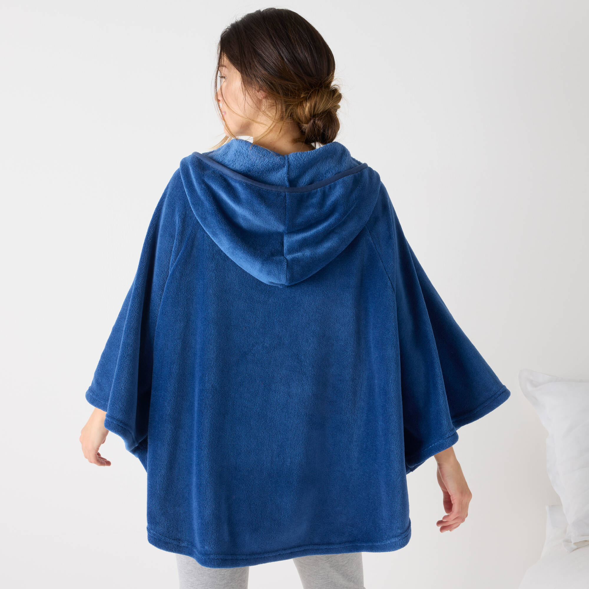 Flanelle Cape à Capuche Couverture Poncho Long Peluche
