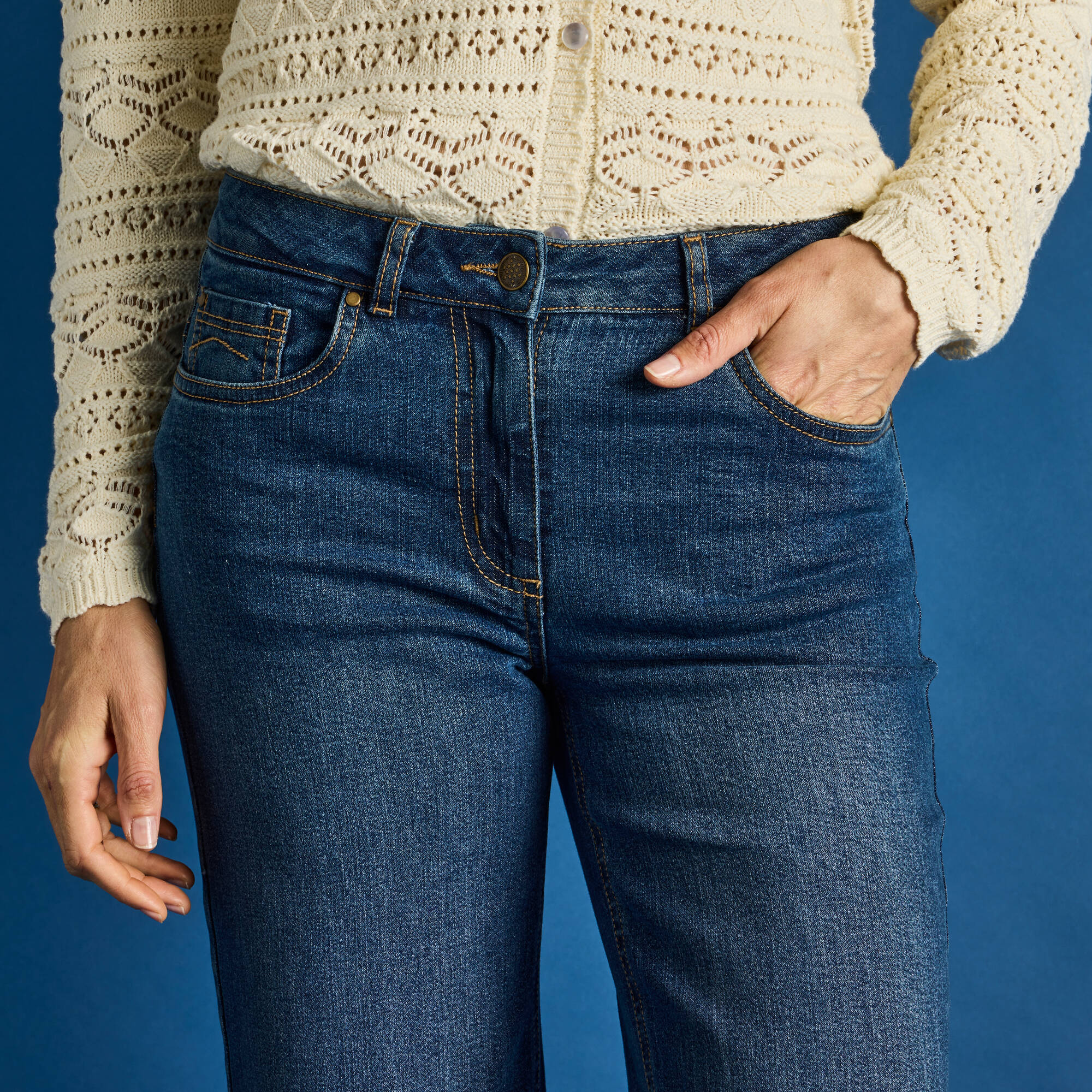 Jean coupe large stretch grande stature - Blancheporte 43$