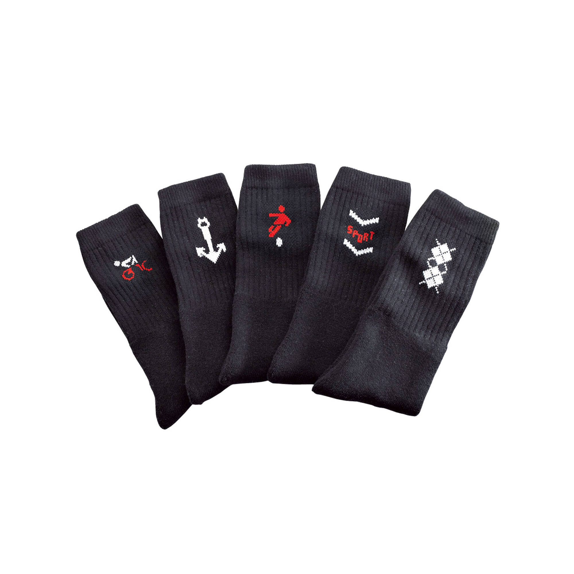 Mi-chaussettes motifs sport - lot de 10 paires - Blancheporte 27 €