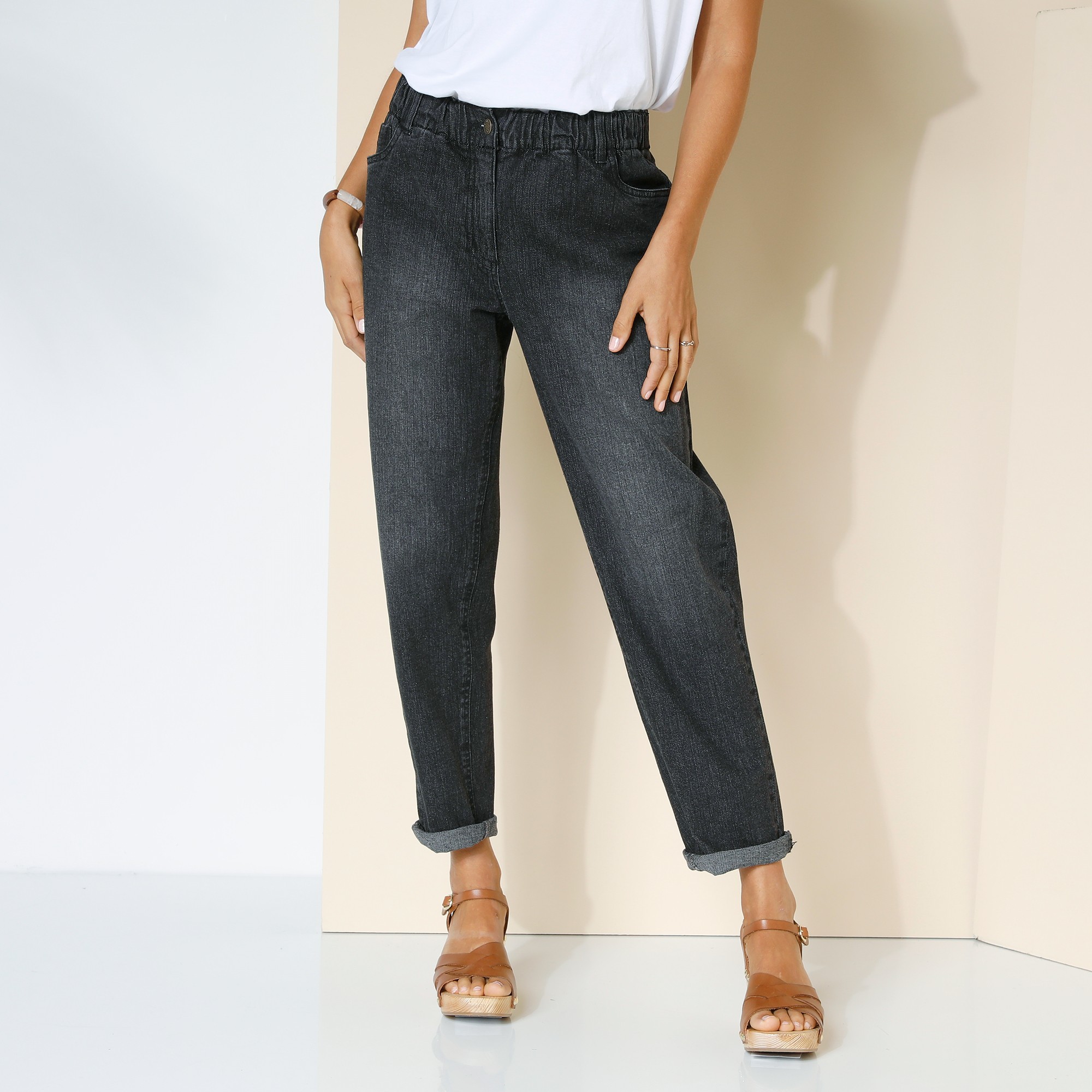 Jean Stretch Coupe Mom Confort, Taille Élastiquée - Blancheporte