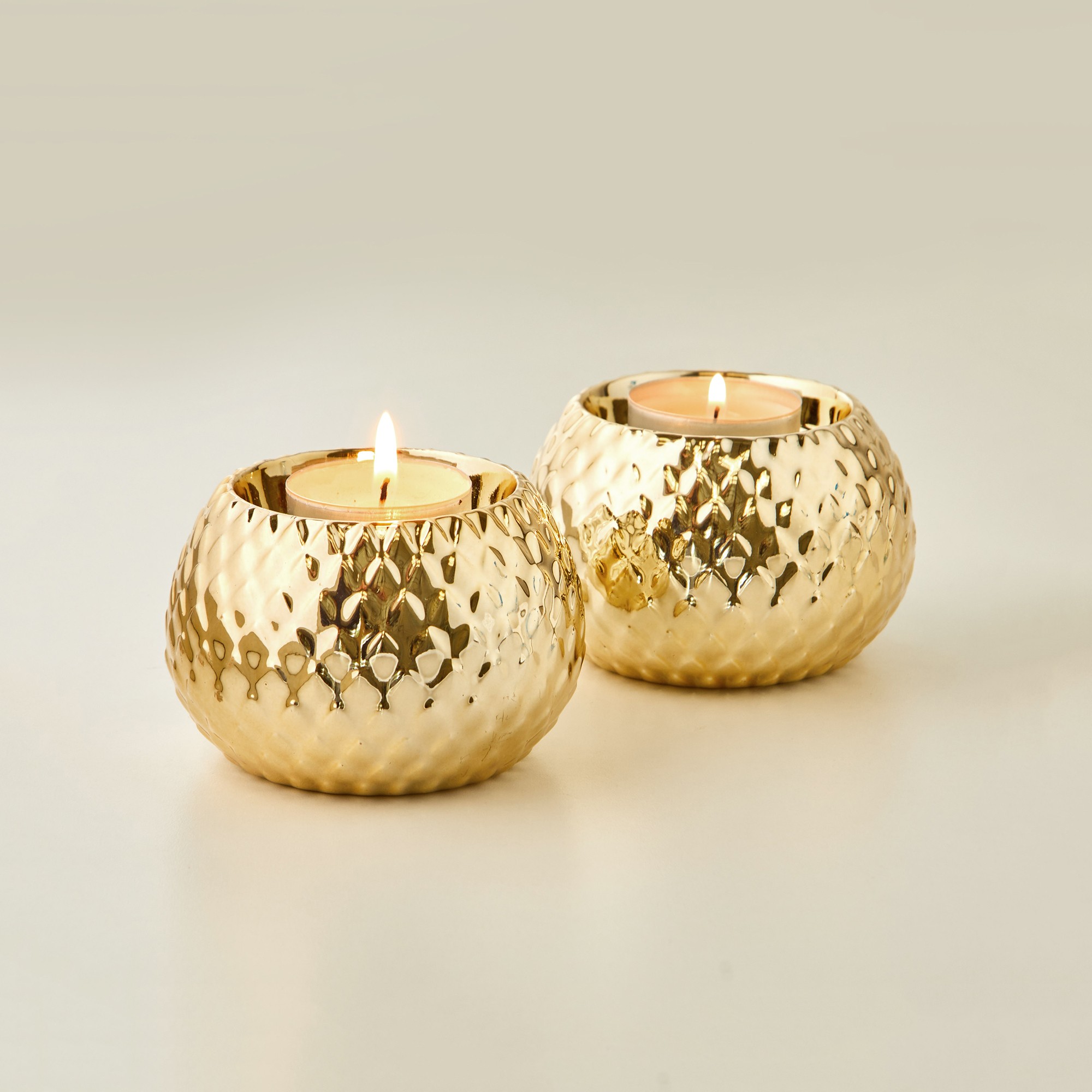 Photophore Boule Doré - Lot De 2 - Blancheporte