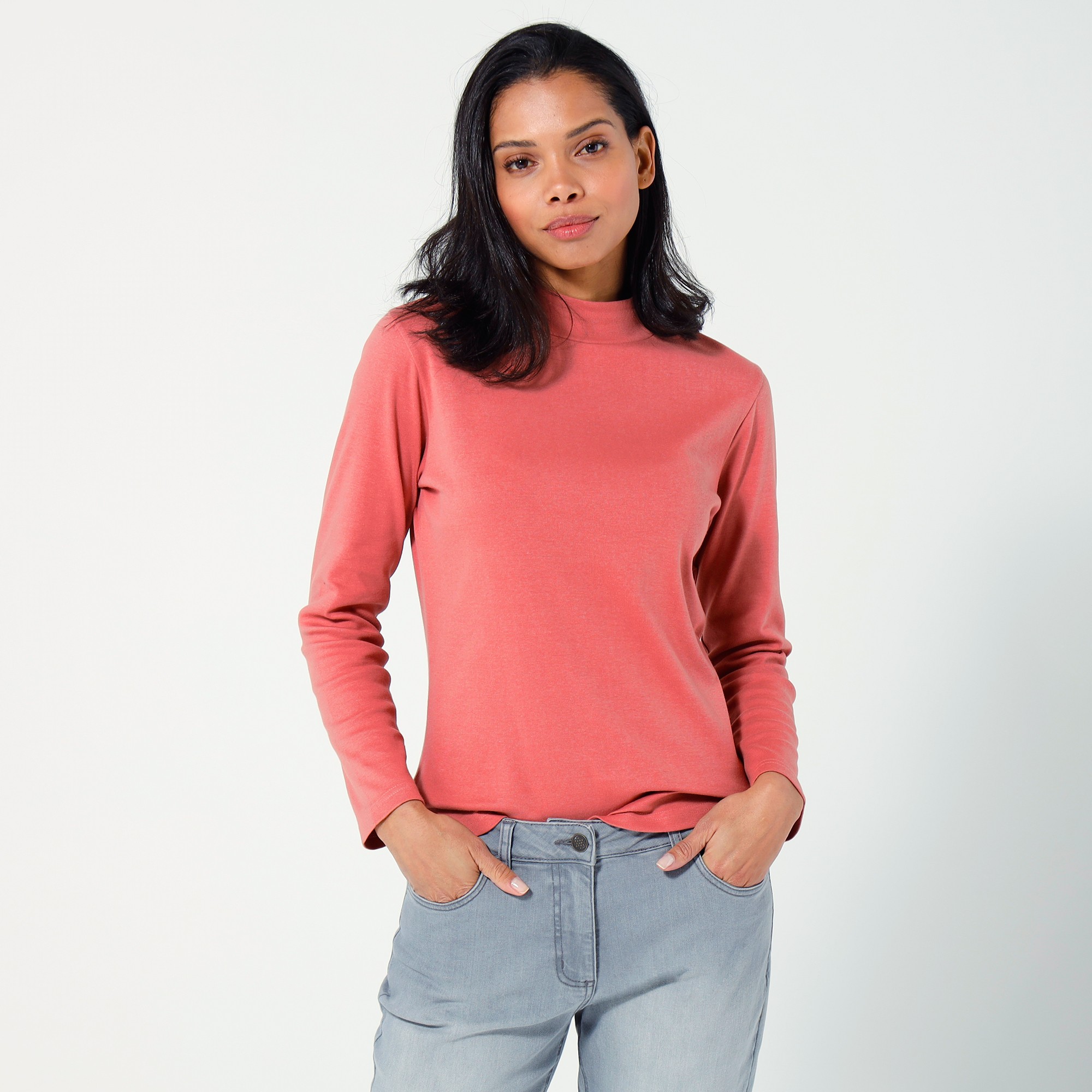 Shirt manches longues top femme blancheporte