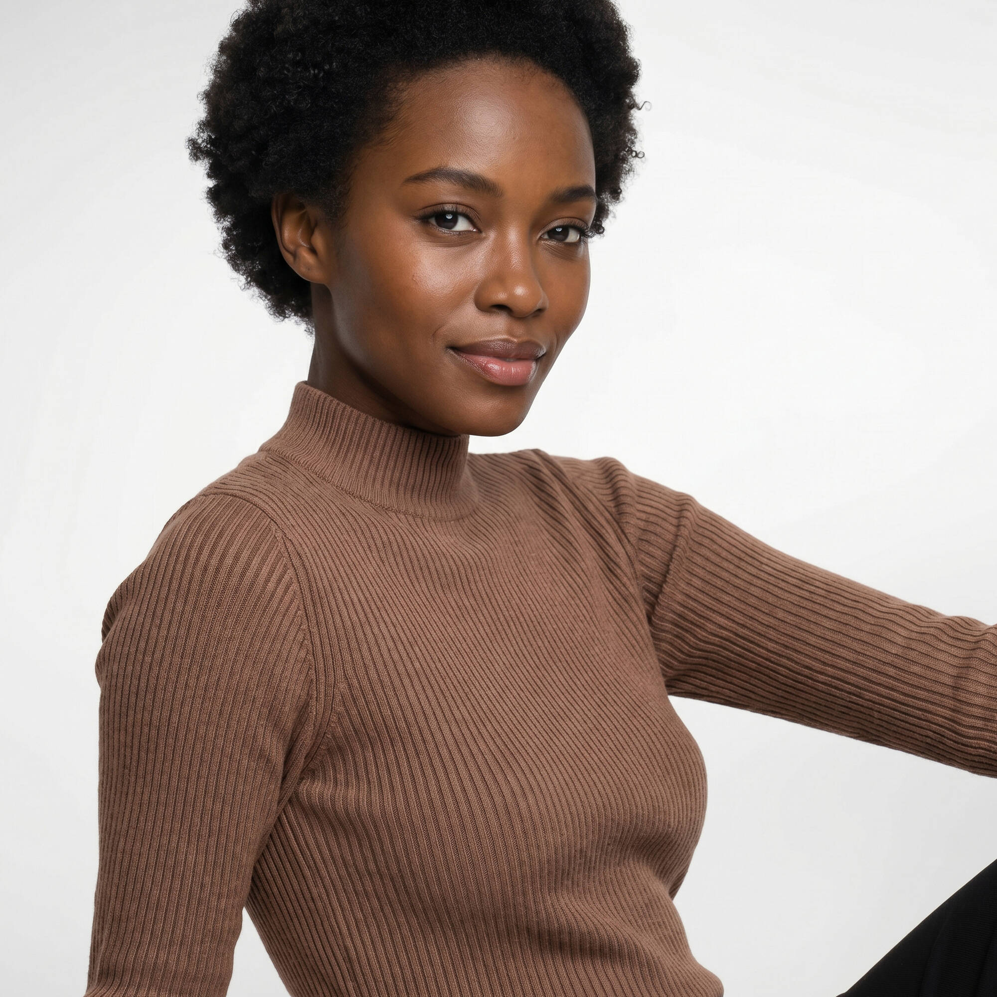 Pull col montant court maille ctele - Blancheporte 18$