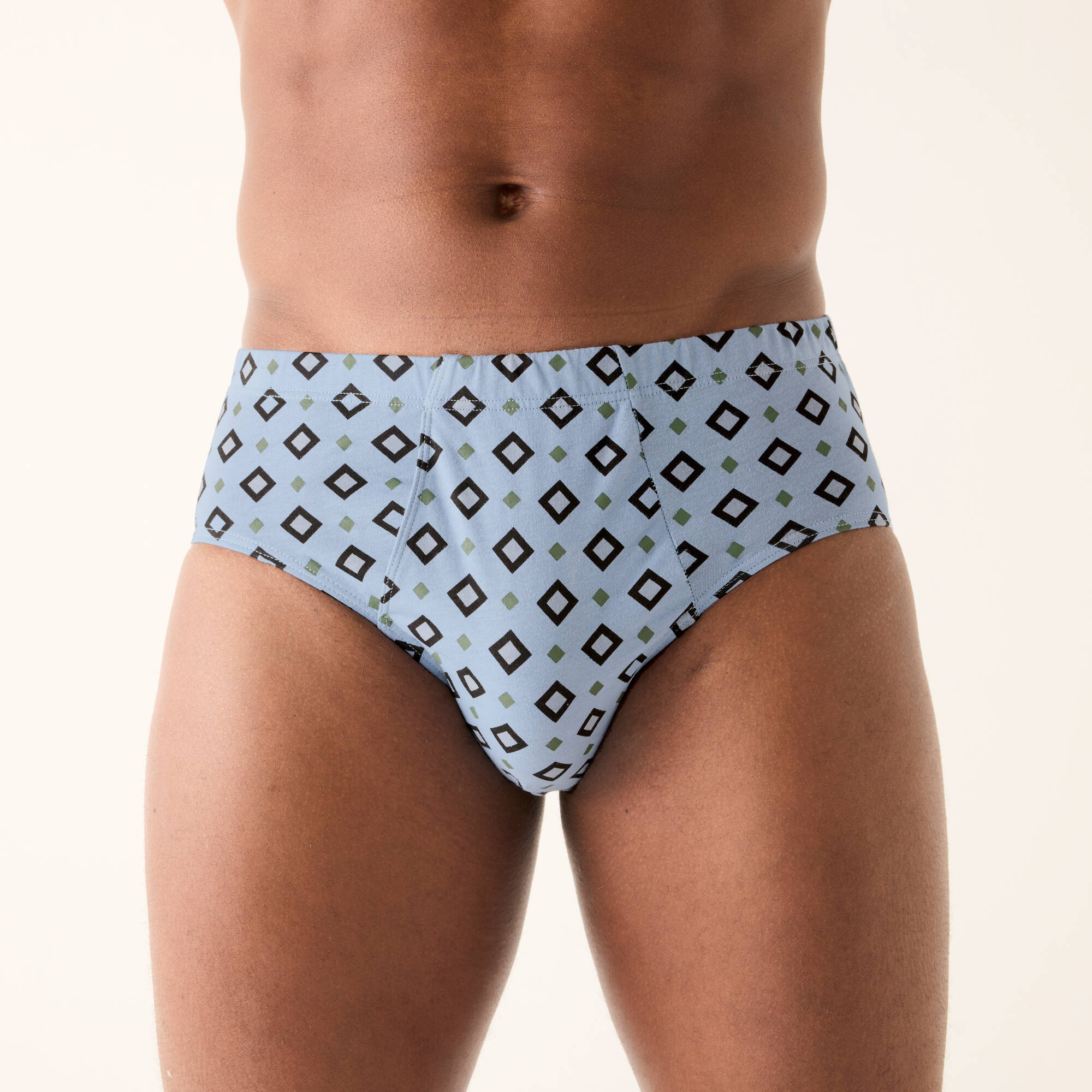 Slip ouvert taille haute imprim losanges - lot de 6 - Blancheporte 36$