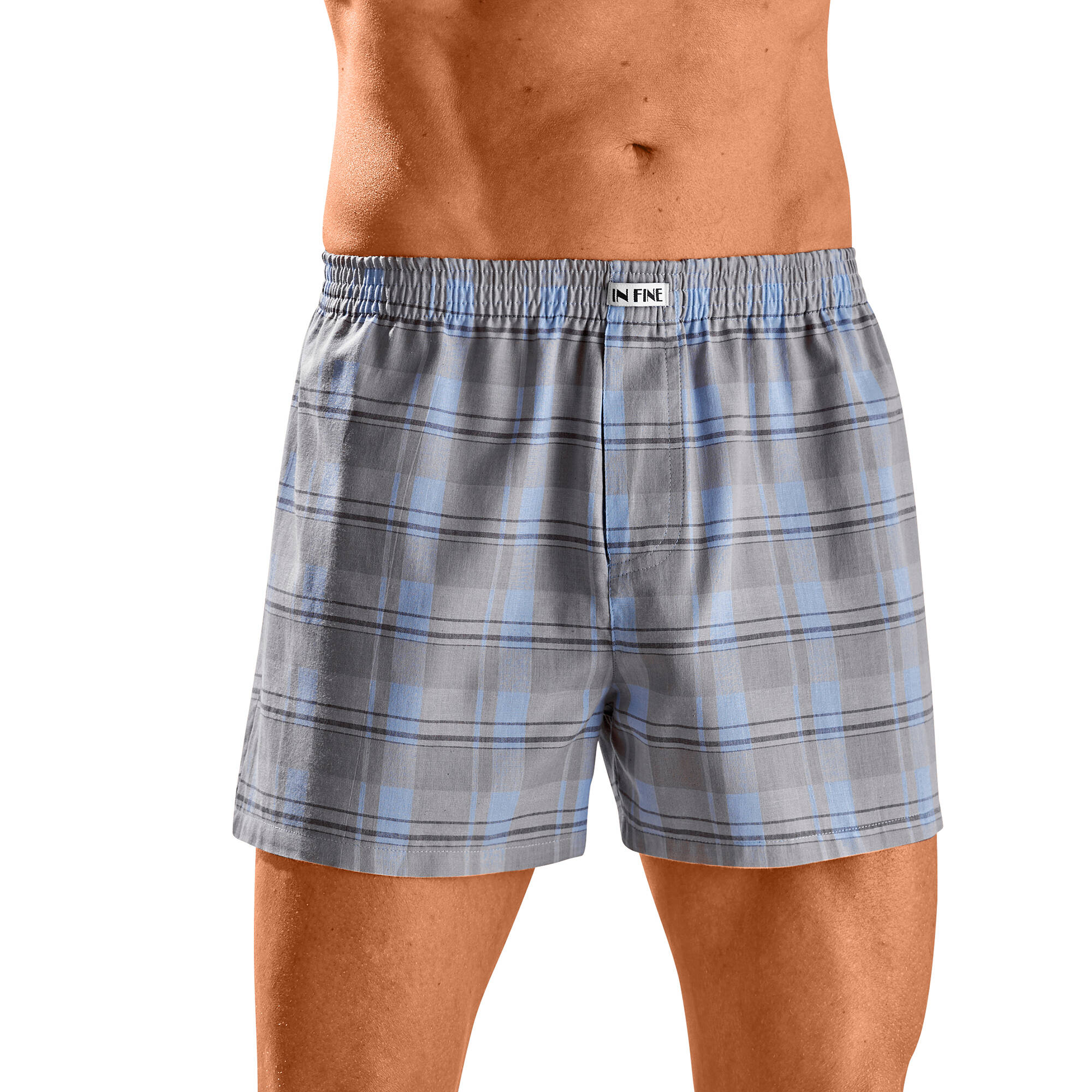 Calecon flottant tisse teint lot de 3 bleu Blancheporte
