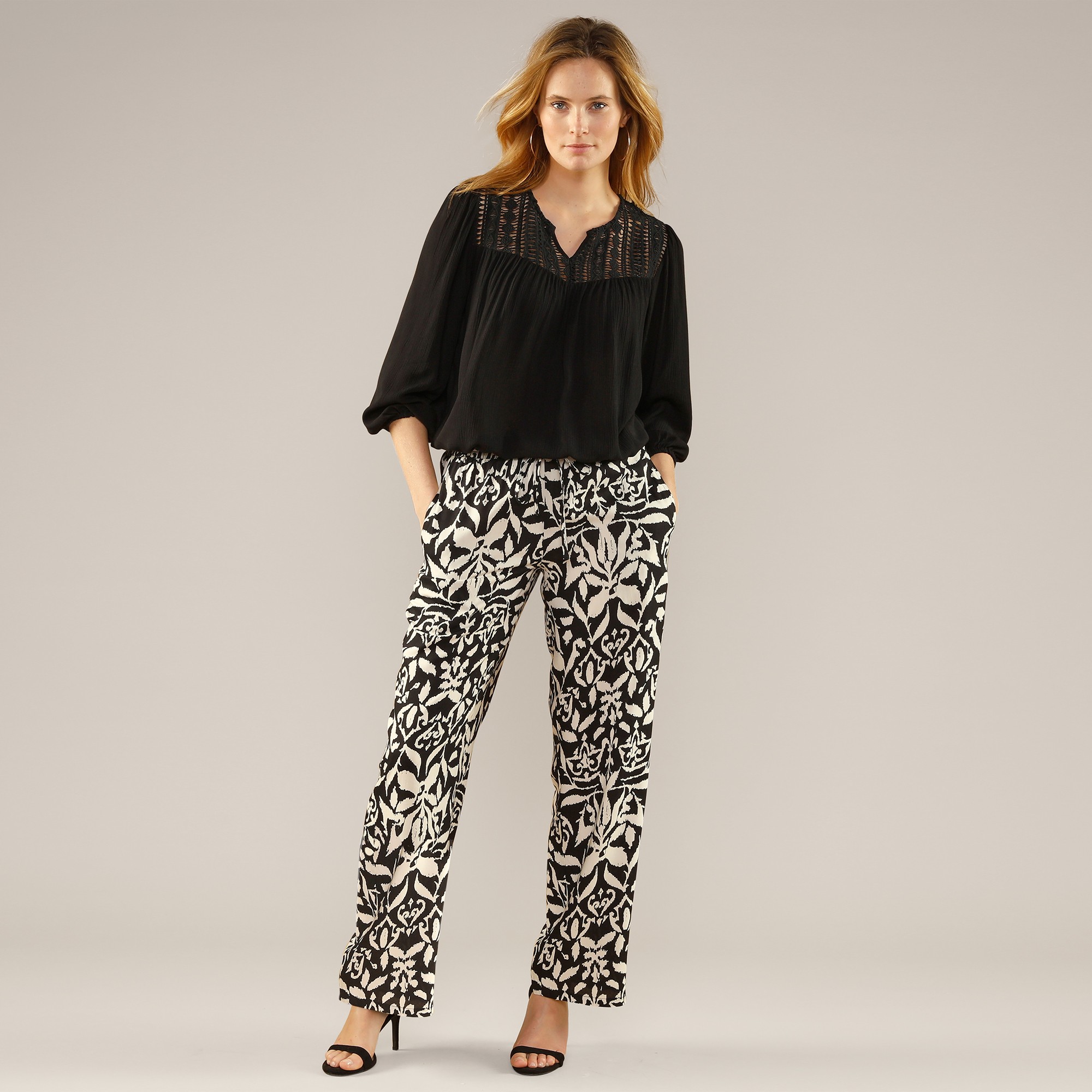 Blouse macramé manches 3/4 - Blancheporte