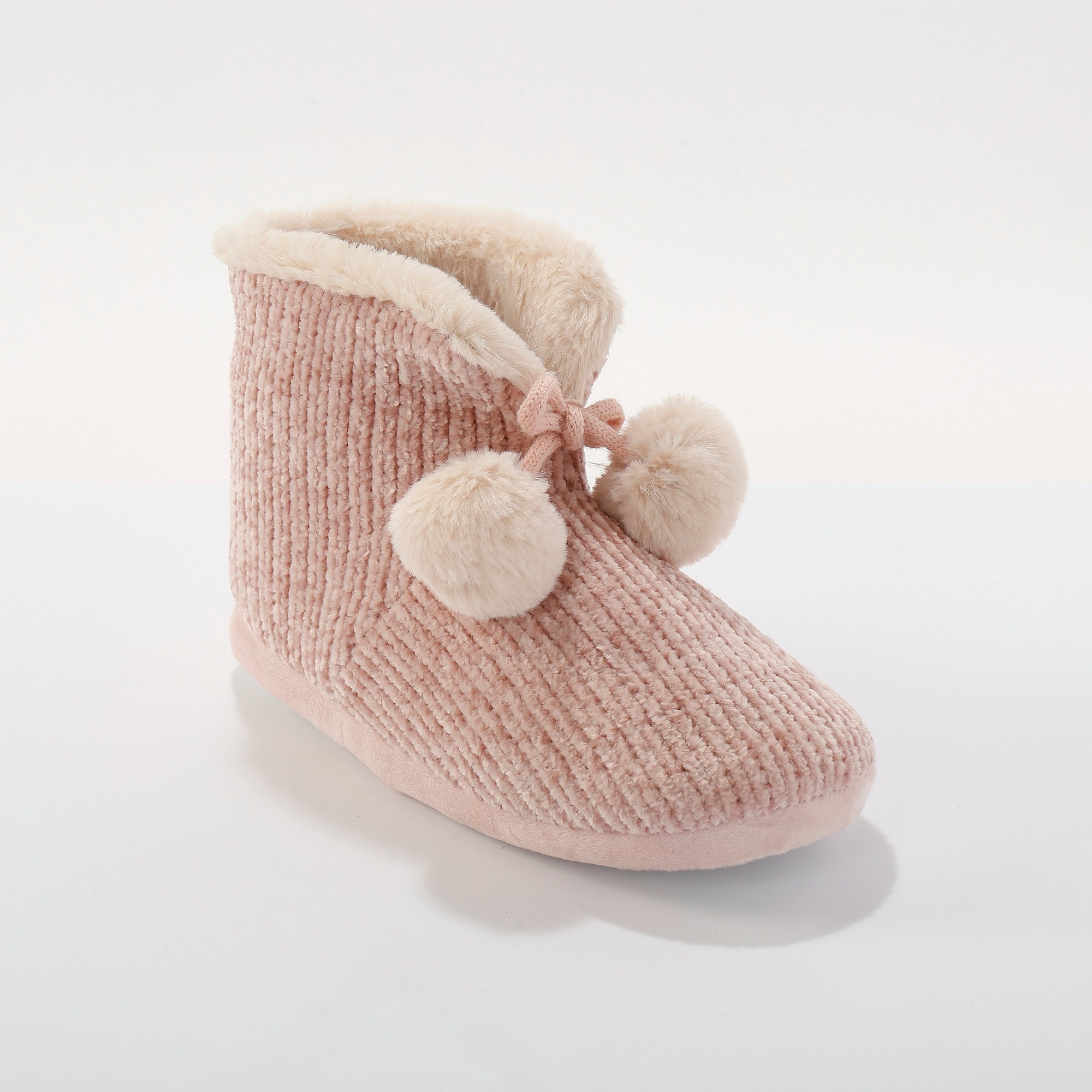 Chaussons Bottillons Fourrés, Maille Chenille - Blancheporte