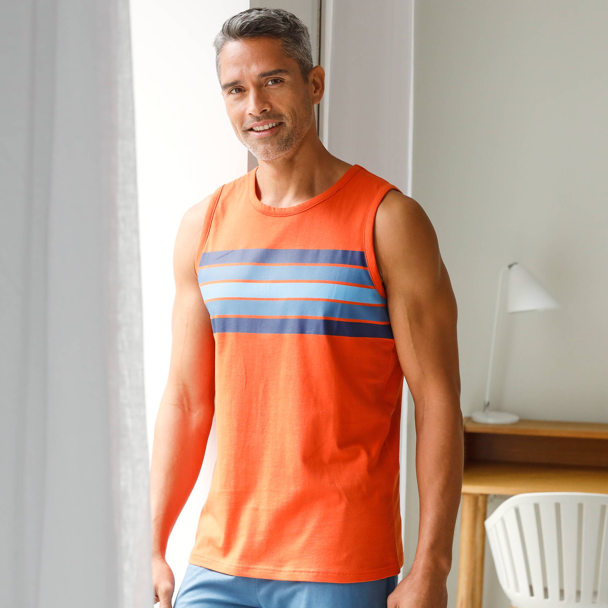 Débardeur pyjama rayures coton  - Blancheporte