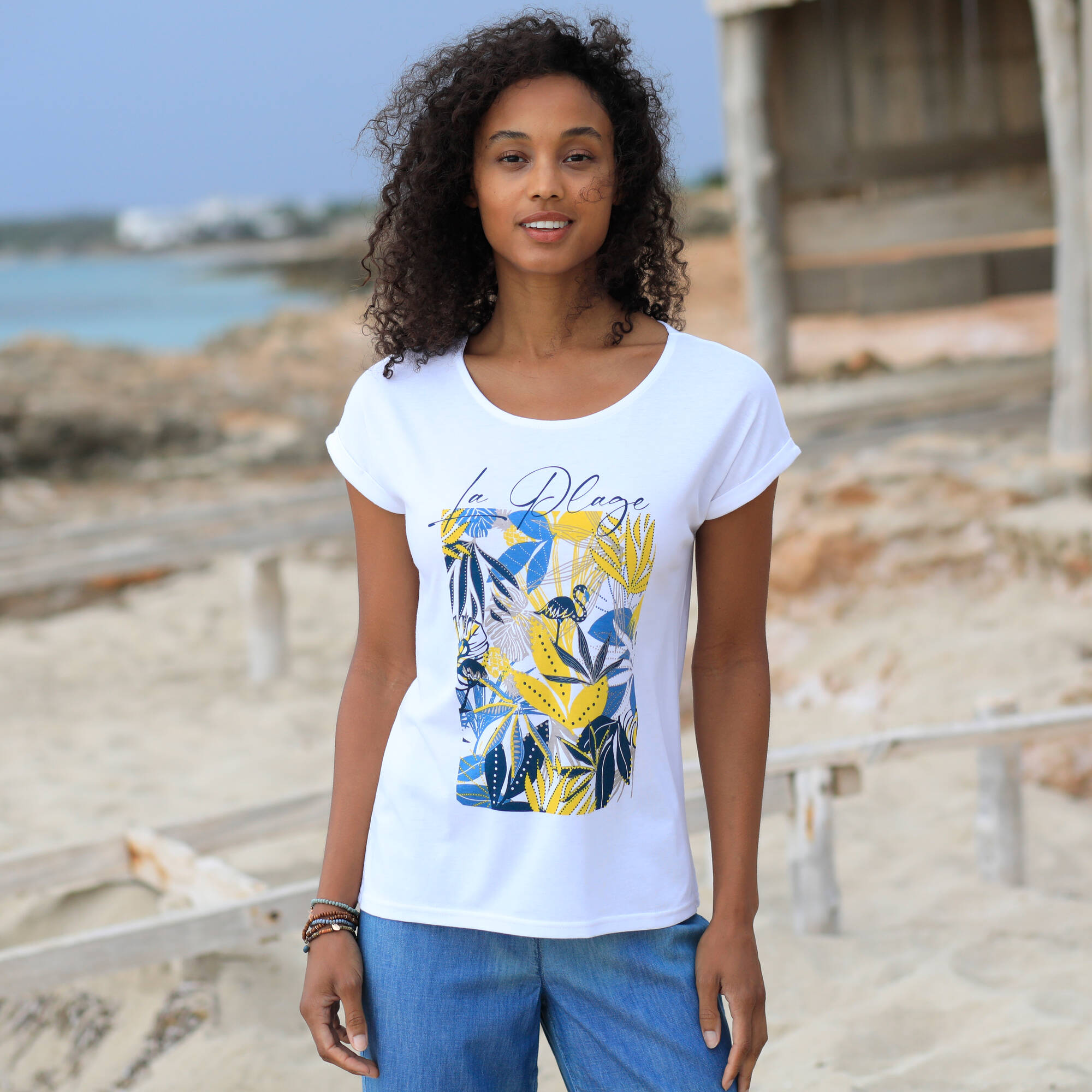 T-shirt imprimé placé  - Blancheporte