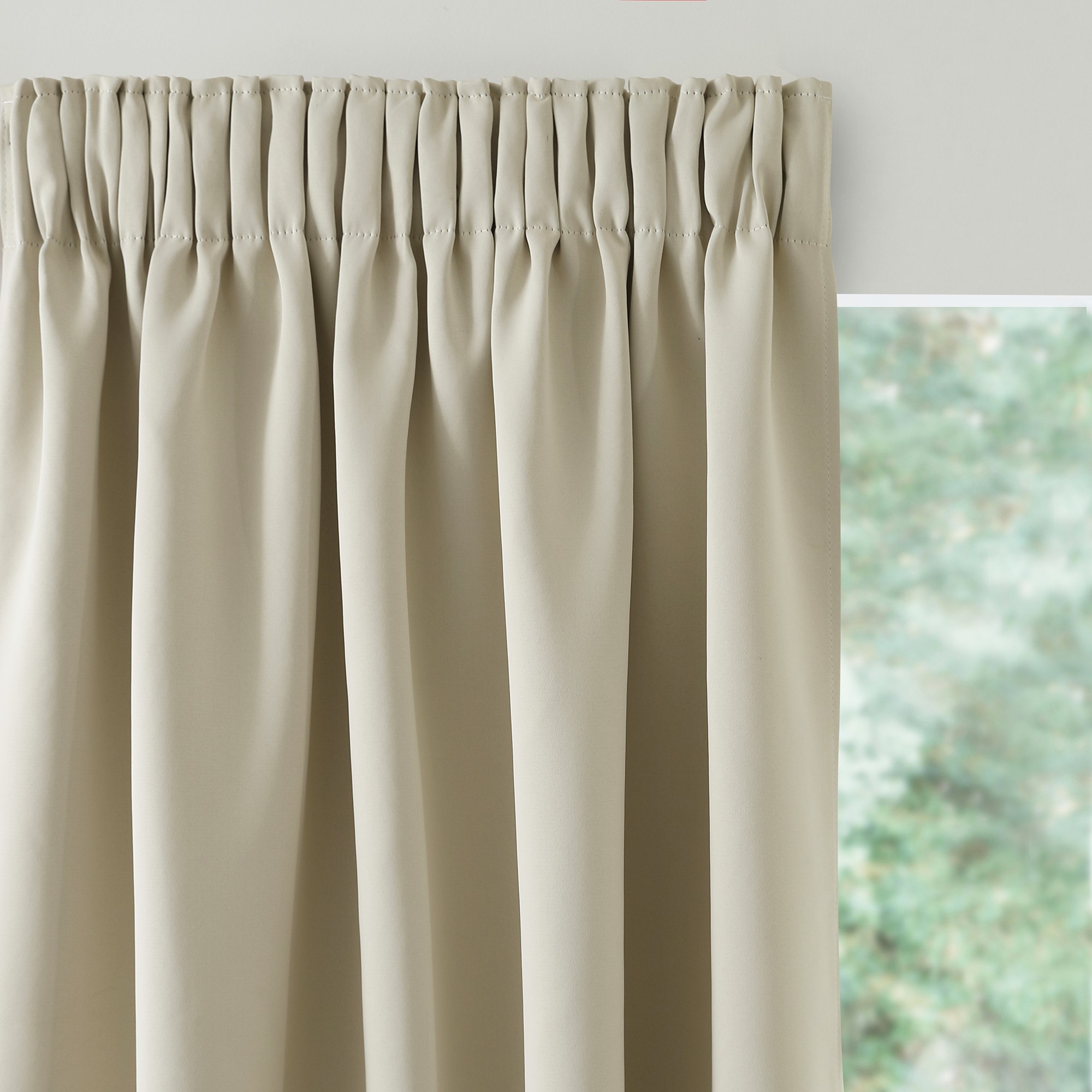 Rideau occultant uni satiné finition galon fronceur - Rideau Occultant : Largeur 135 X Hauteur 260 C