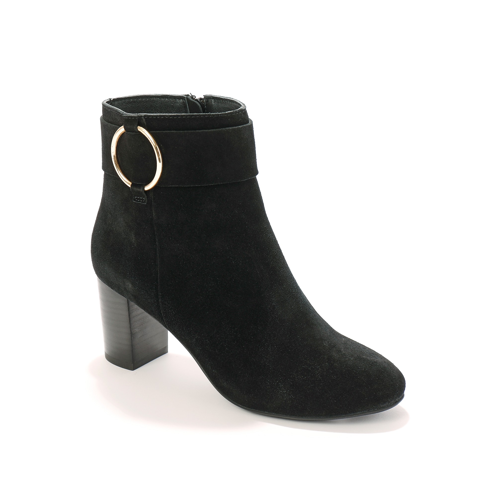 Boots Croûte De Cuir Boucle Côté - Blancheporte