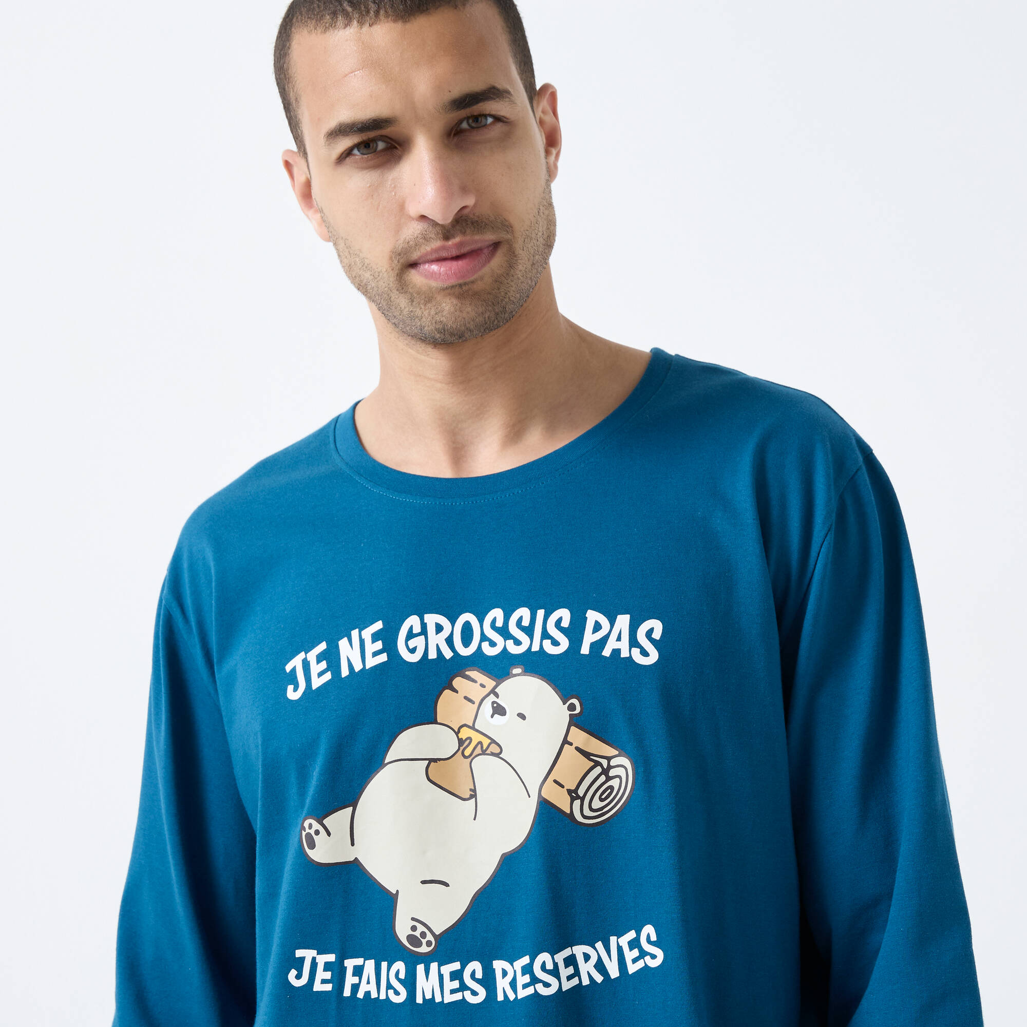 Maxi T-shirt pyjama imprim Je ne grossis pas - Blancheporte 20$