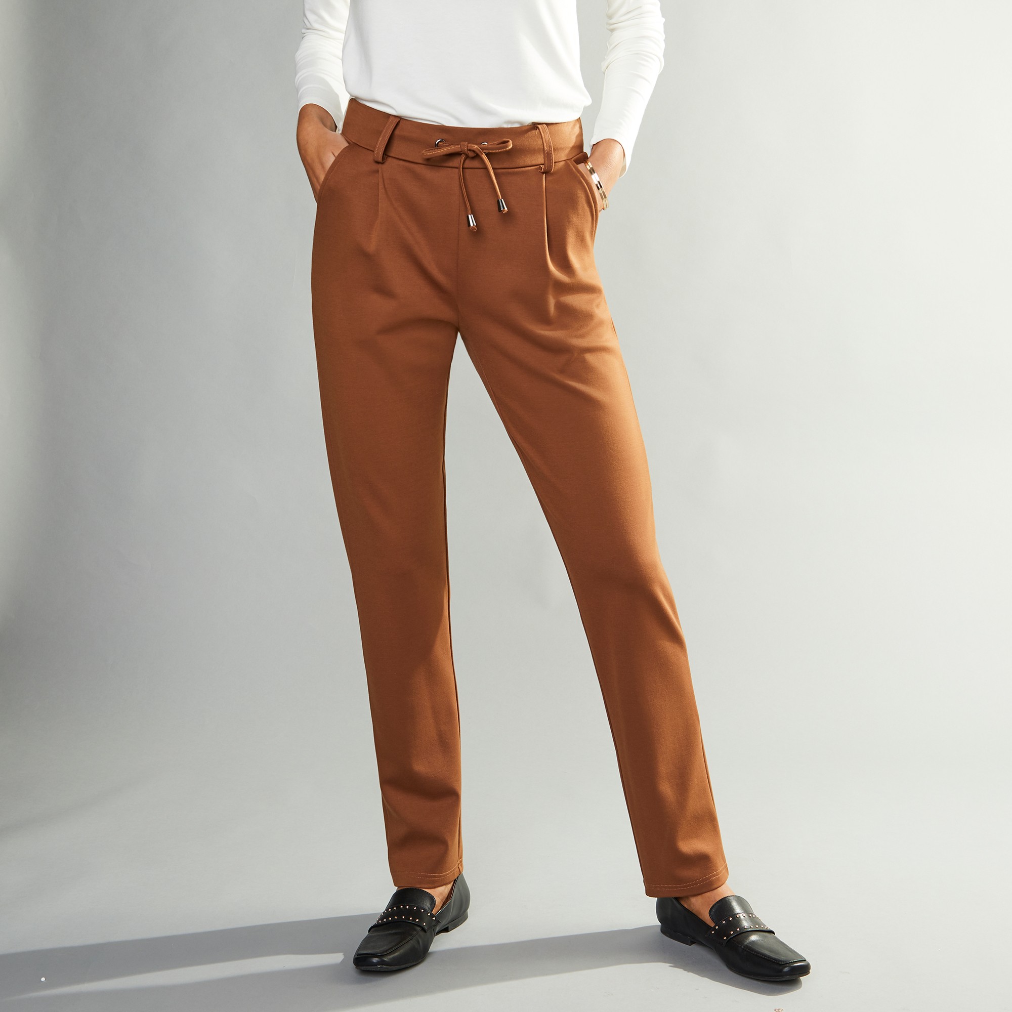 Pantalon Chino Uni, Maille Milano - Blancheporte