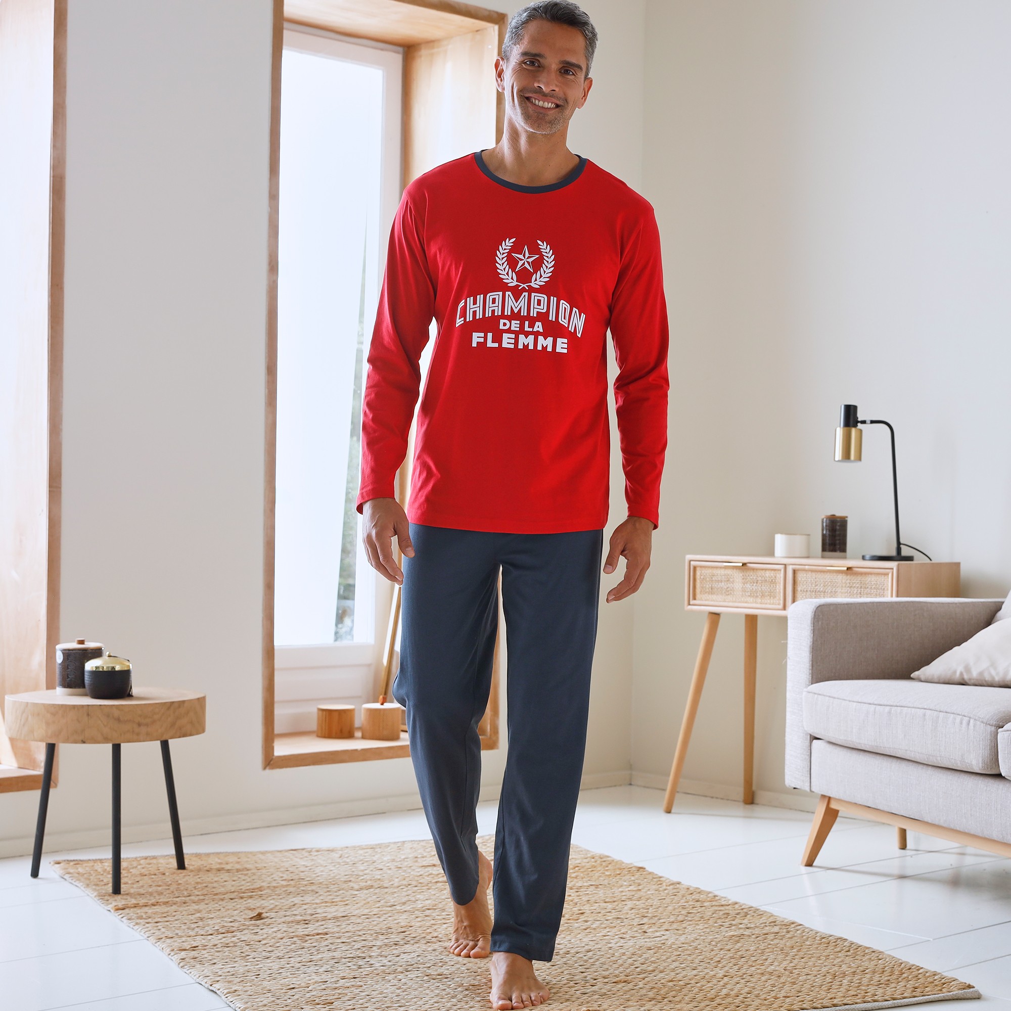 Pyjama Col Rond À Message - Blancheporte