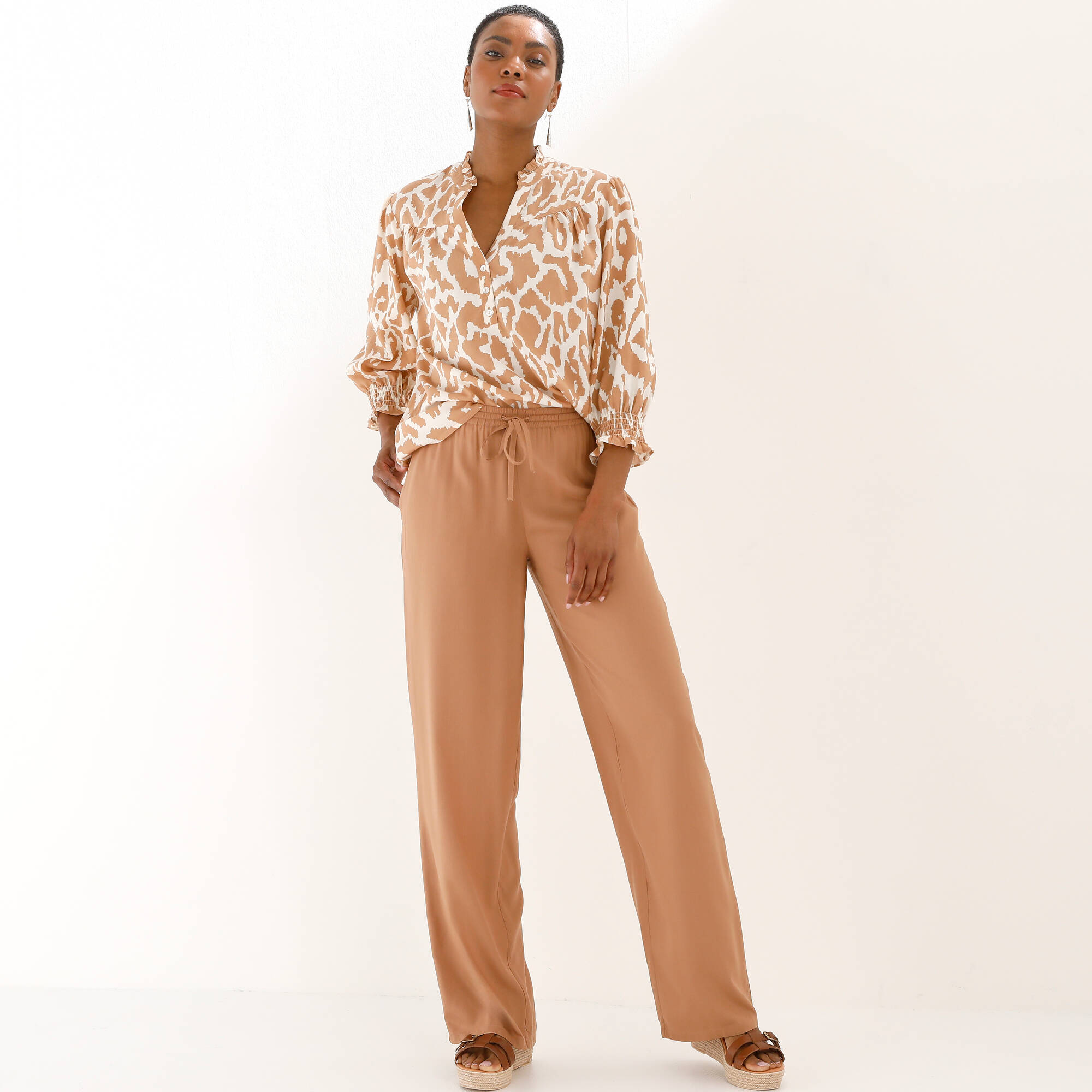Pantalon large fluide uni - Blancheporte 20$