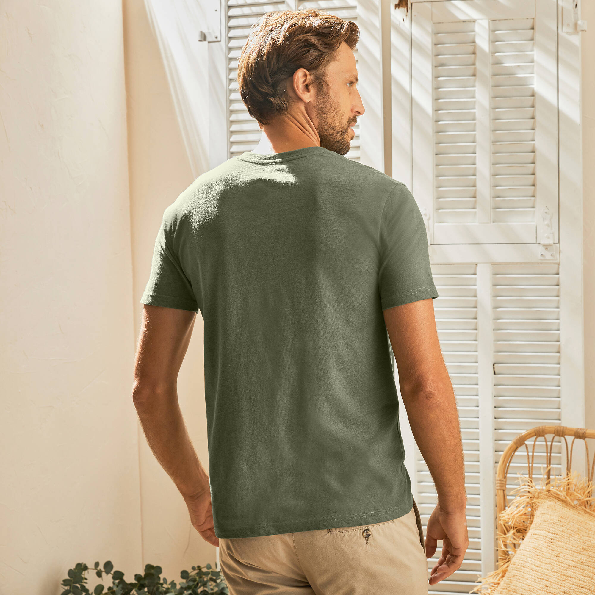 T-shirt uni col tunisien - Blancheporte 20€