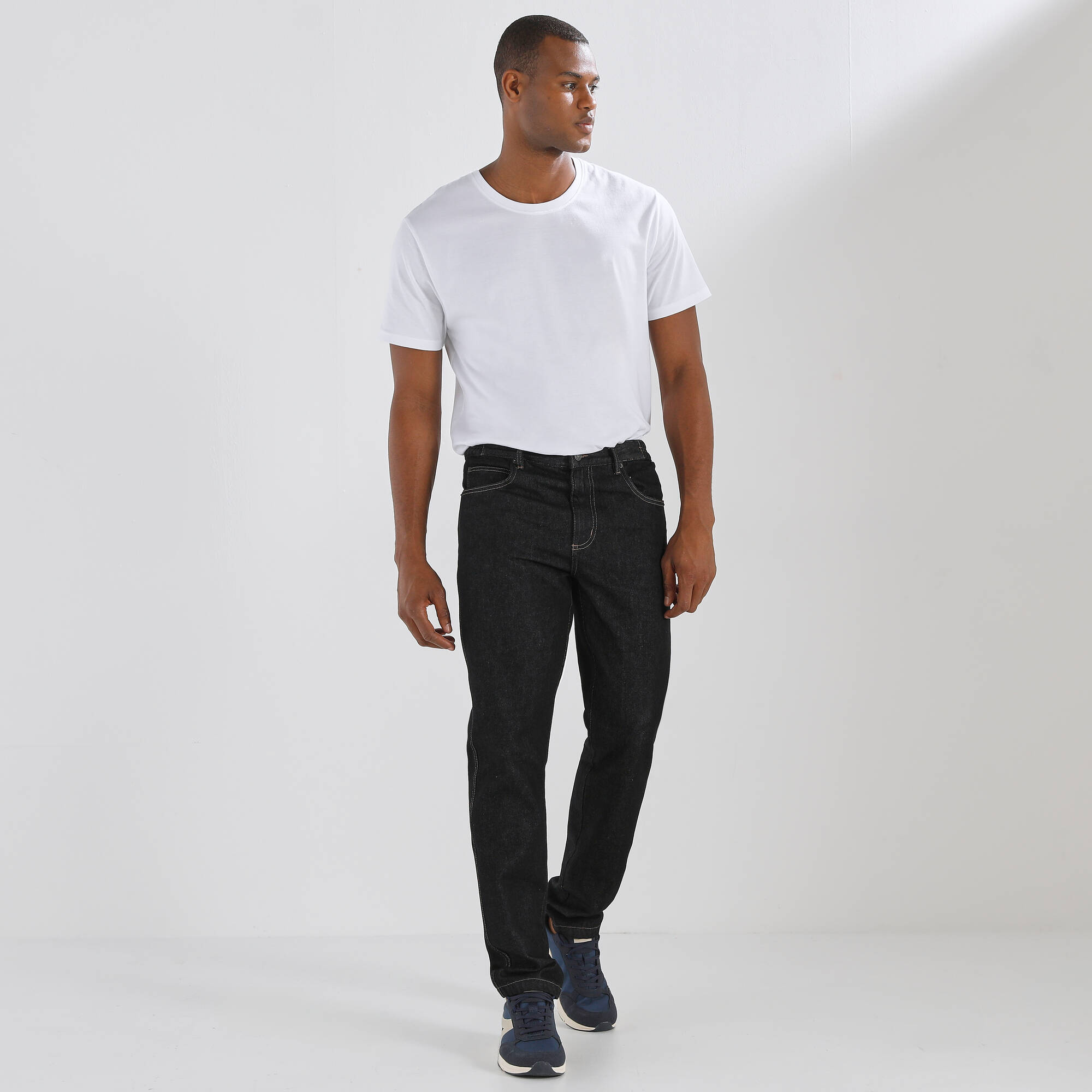 Jean droit ceinture lastique cts - L32 - Blancheporte 40$