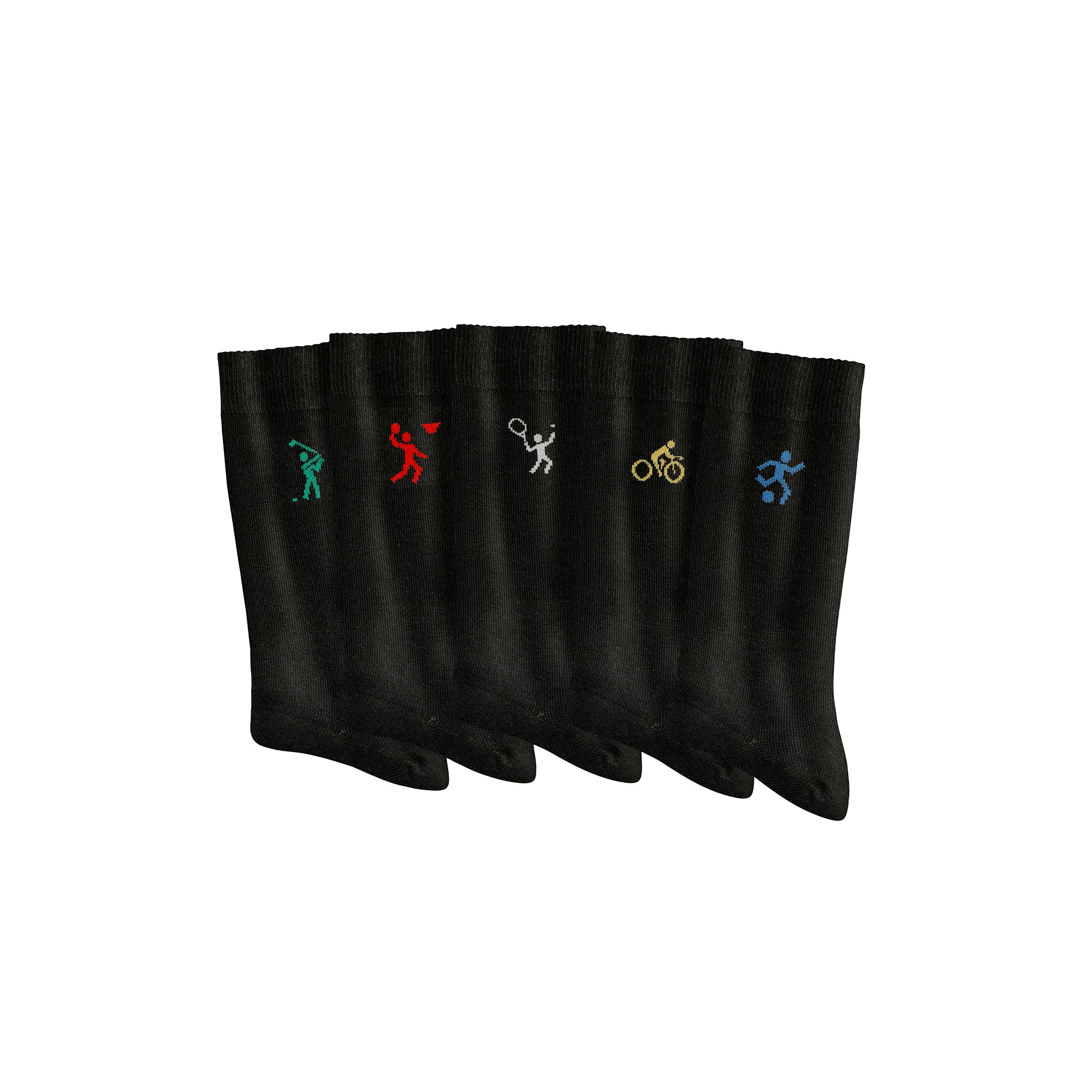 Mi-chaussettes Fantaisie sport - Lot De 5 Paires - Blancheporte