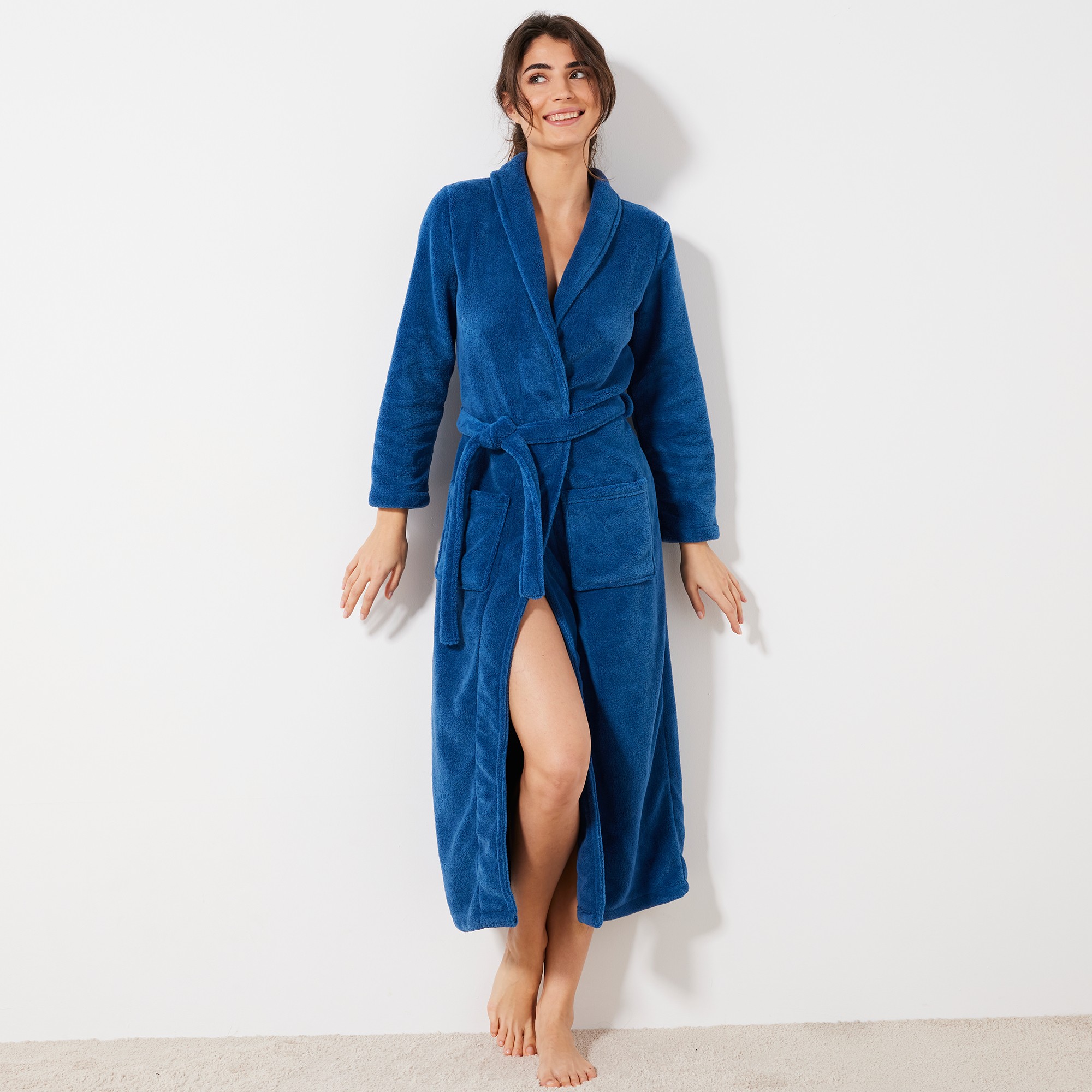 Peignoir Polaire Toucher Peluche Manches Longues, Longueur 130 Cm - Blancheporte